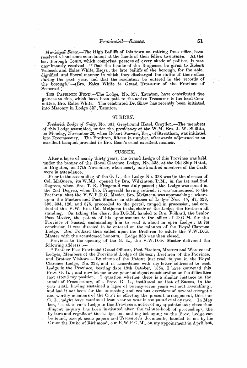 The Freemasons' Monthly Magazine: 1855-01-01 - Untitled Article