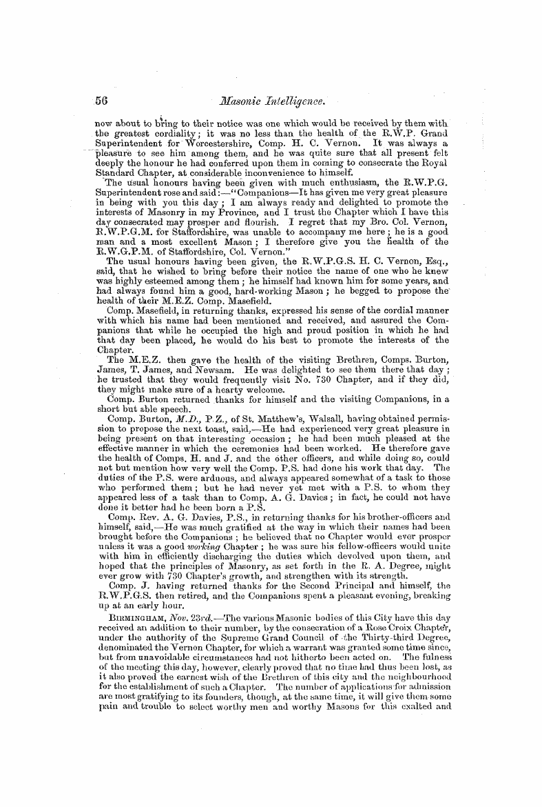 The Freemasons' Monthly Magazine: 1855-01-01: 56