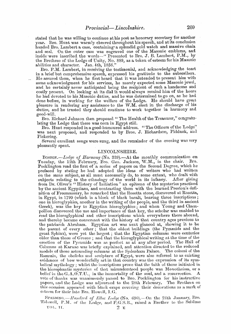 The Freemasons' Monthly Magazine: 1856-03-01 - Untitled Article