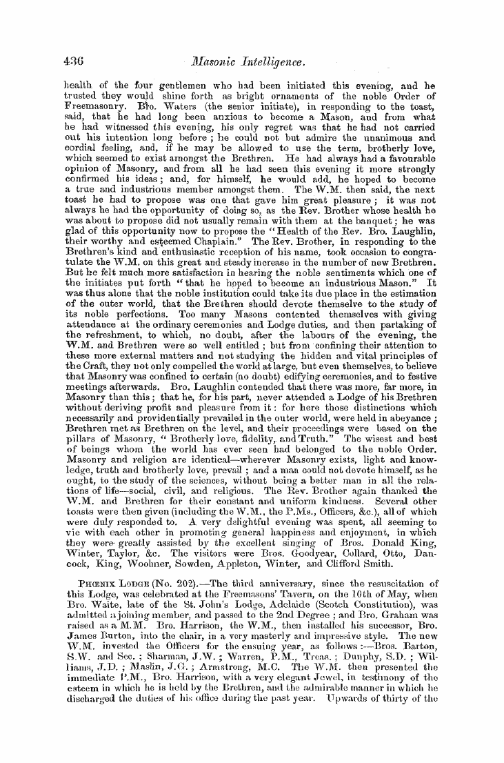 The Freemasons' Monthly Magazine: 1856-06-01 - Metropolitan.