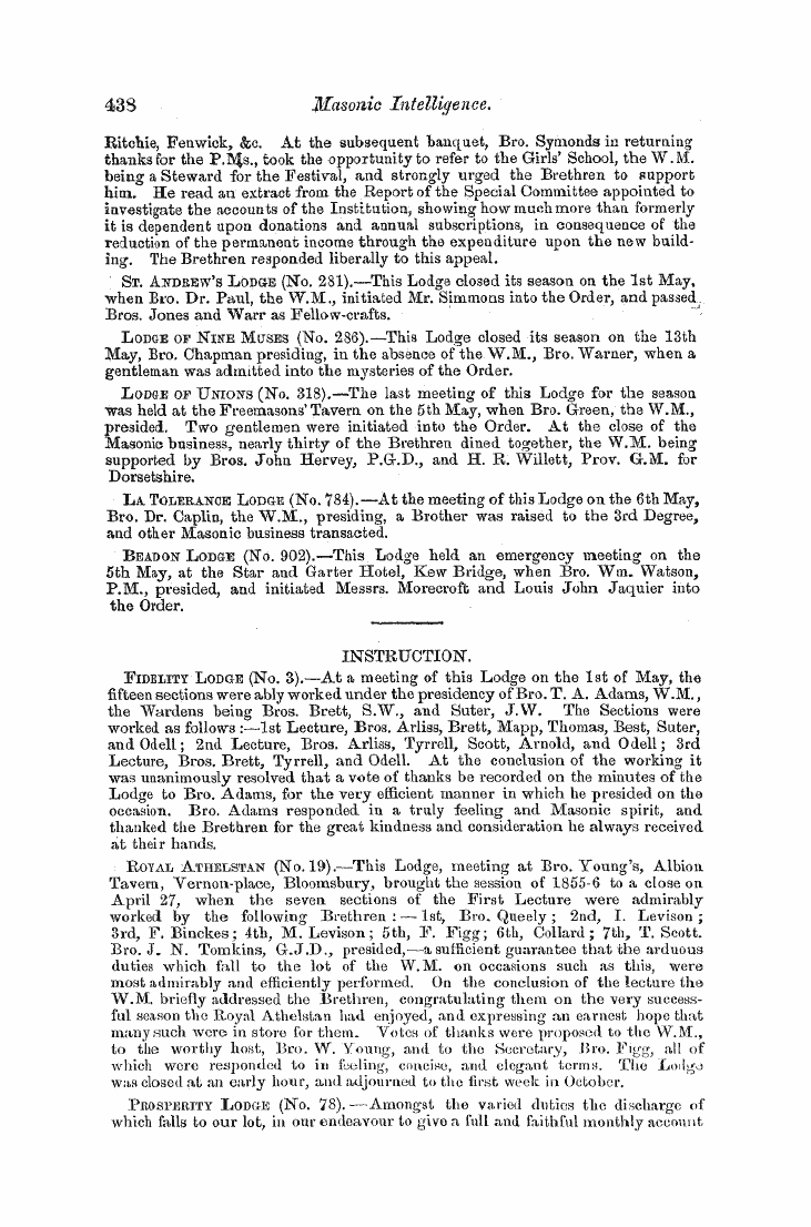 The Freemasons' Monthly Magazine: 1856-06-01: 52