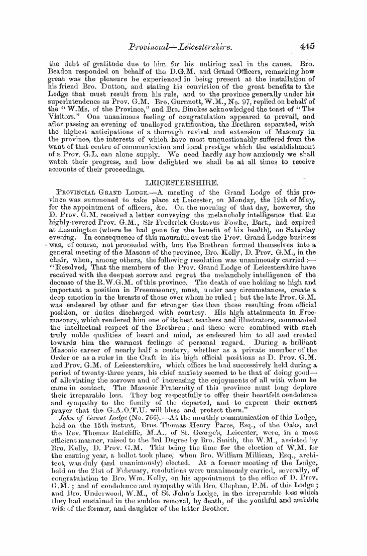 The Freemasons' Monthly Magazine: 1856-06-01 - Untitled Article