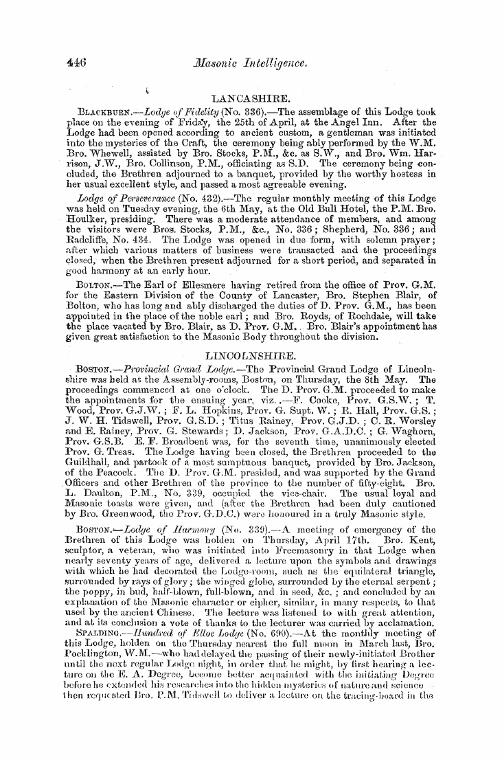 The Freemasons' Monthly Magazine: 1856-06-01 - Untitled Article