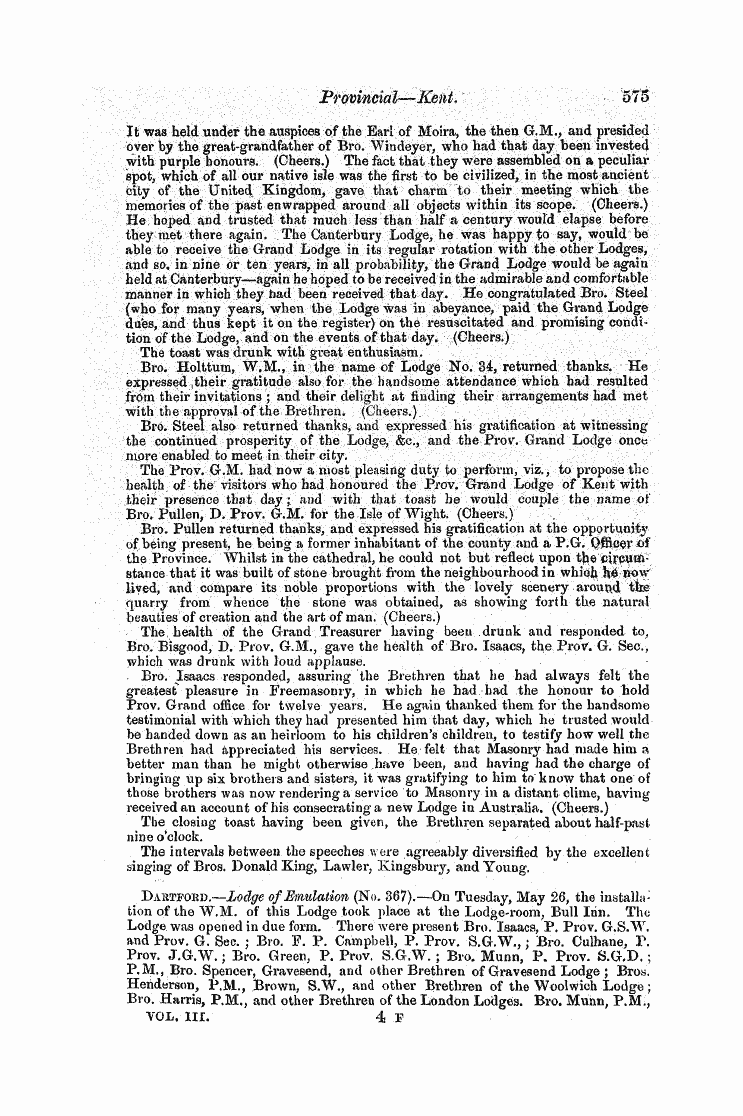 The Freemasons' Monthly Magazine: 1857-07-01: 66