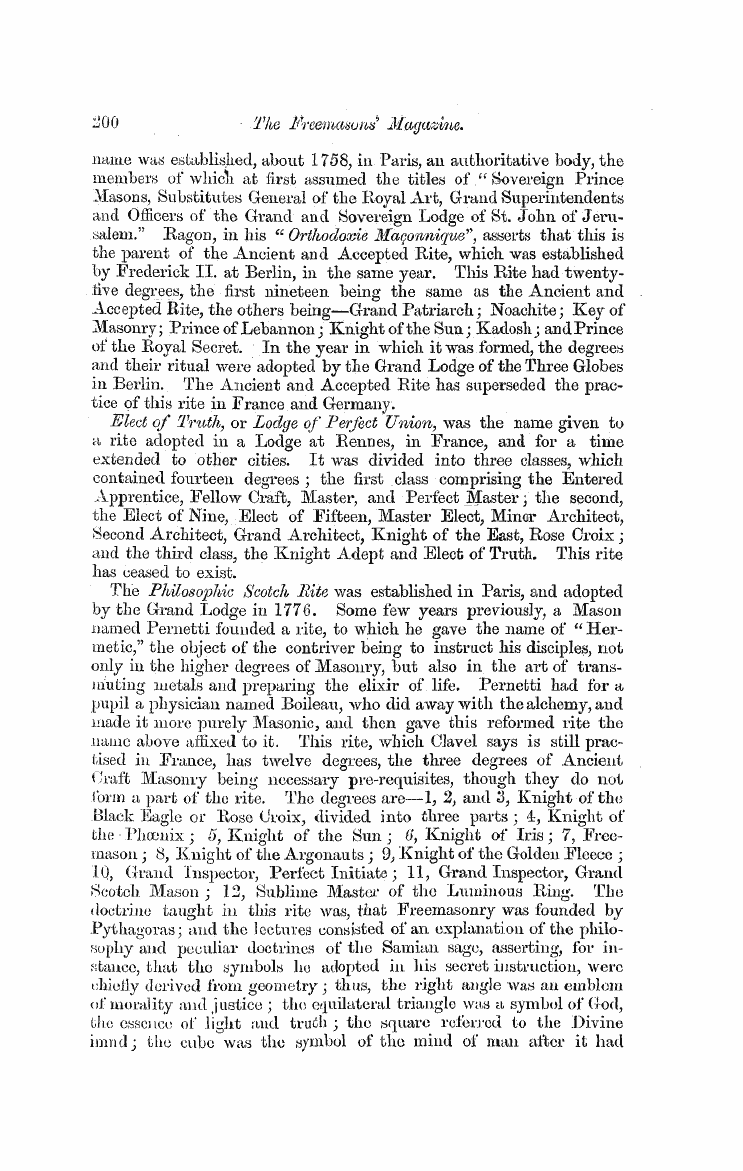 The Freemasons' Monthly Magazine: 1858-08-01 - The Rites Op Freemasonry.