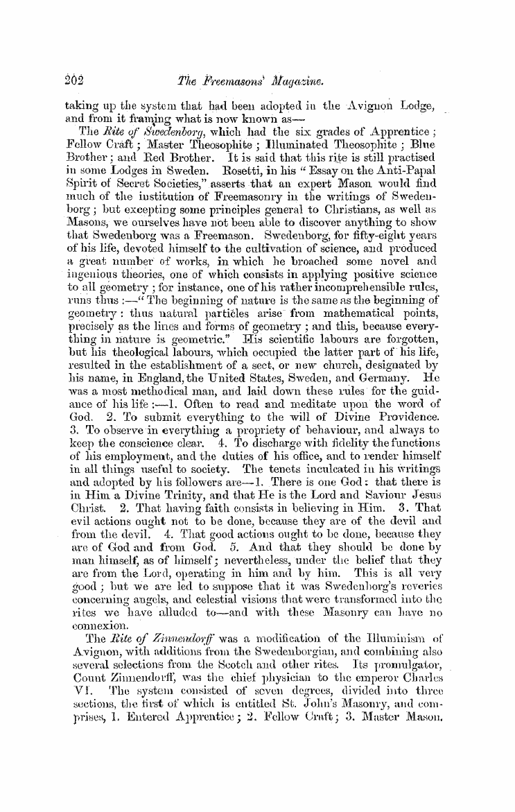 The Freemasons' Monthly Magazine: 1858-08-01 - The Rites Op Freemasonry.