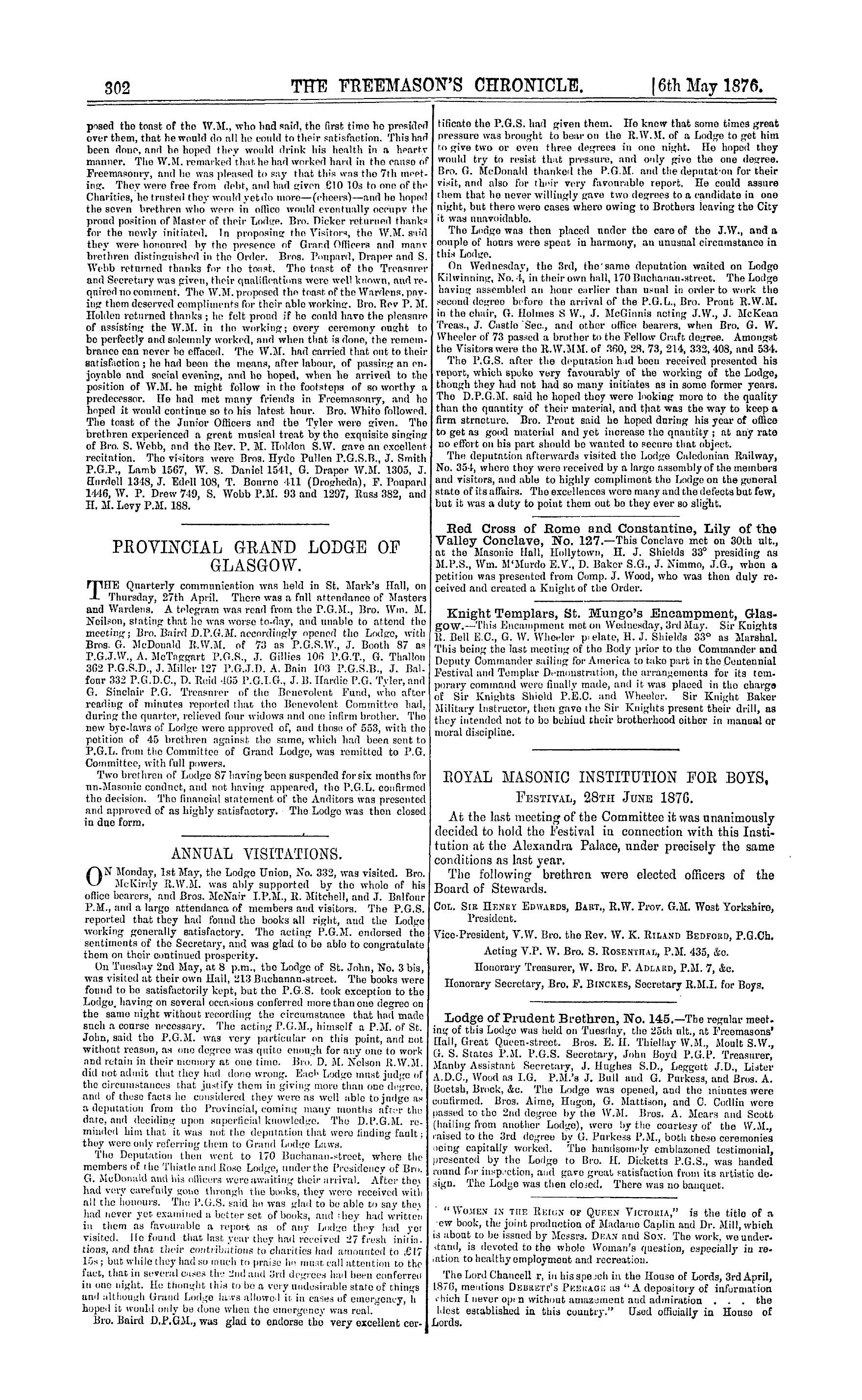 The Freemason's Chronicle: 1876-05-06: 14