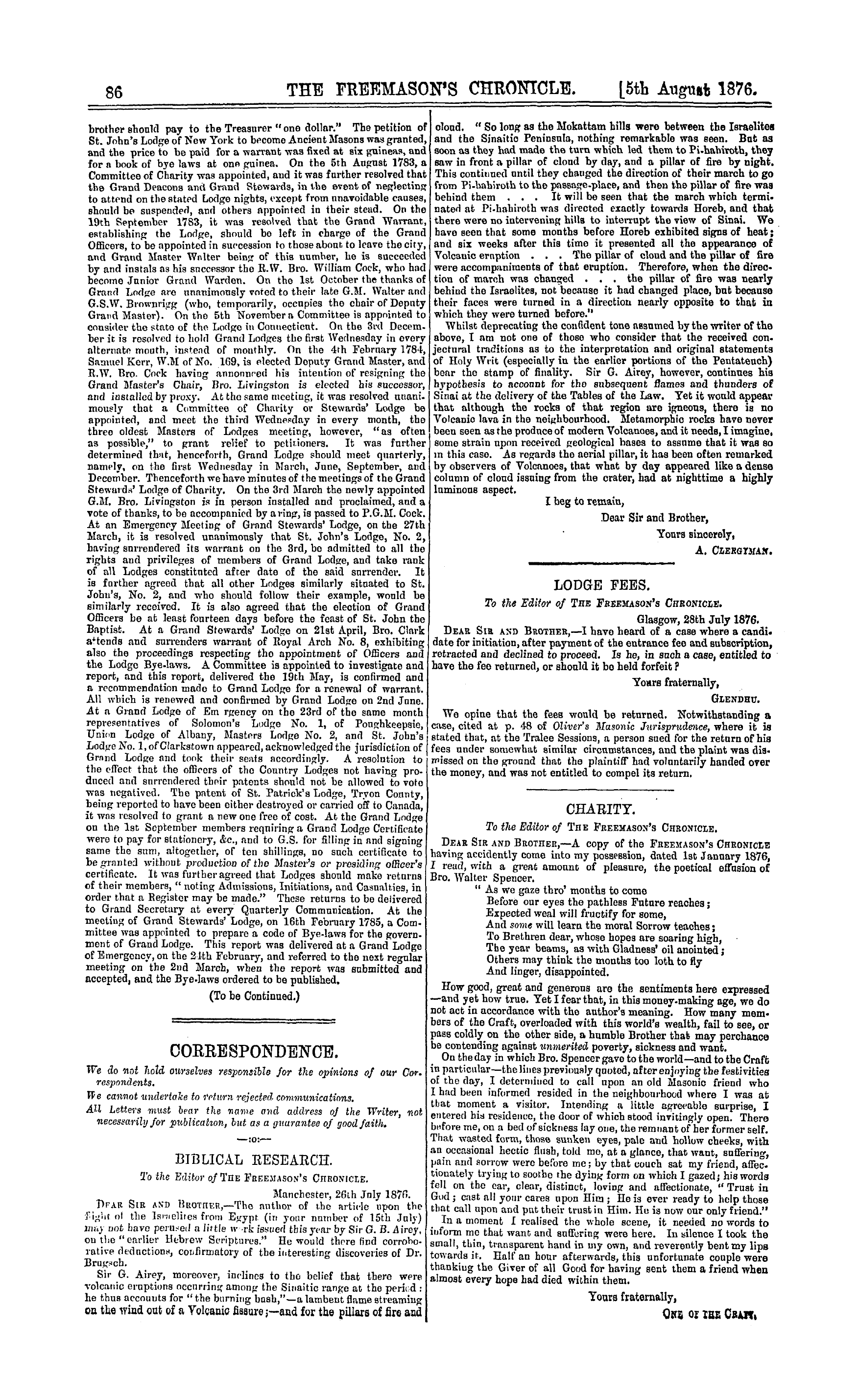 The Freemason's Chronicle: 1876-08-05: 6