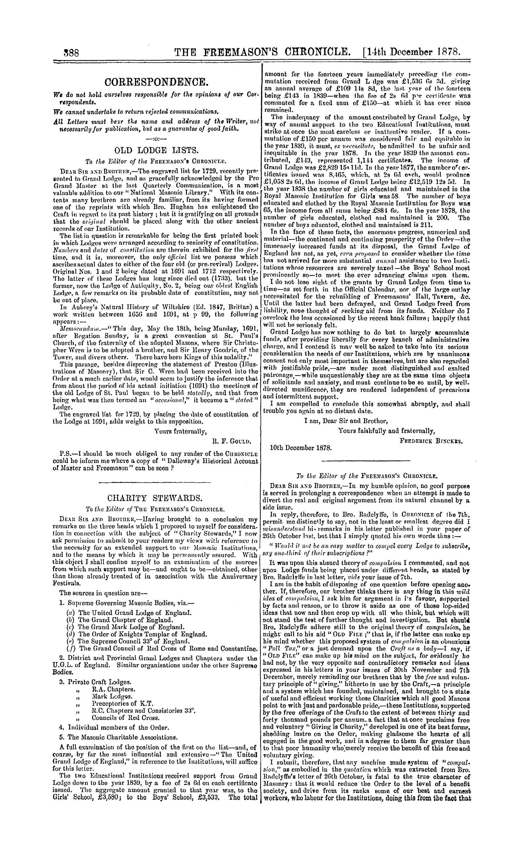 The Freemason's Chronicle: 1878-12-14: 4