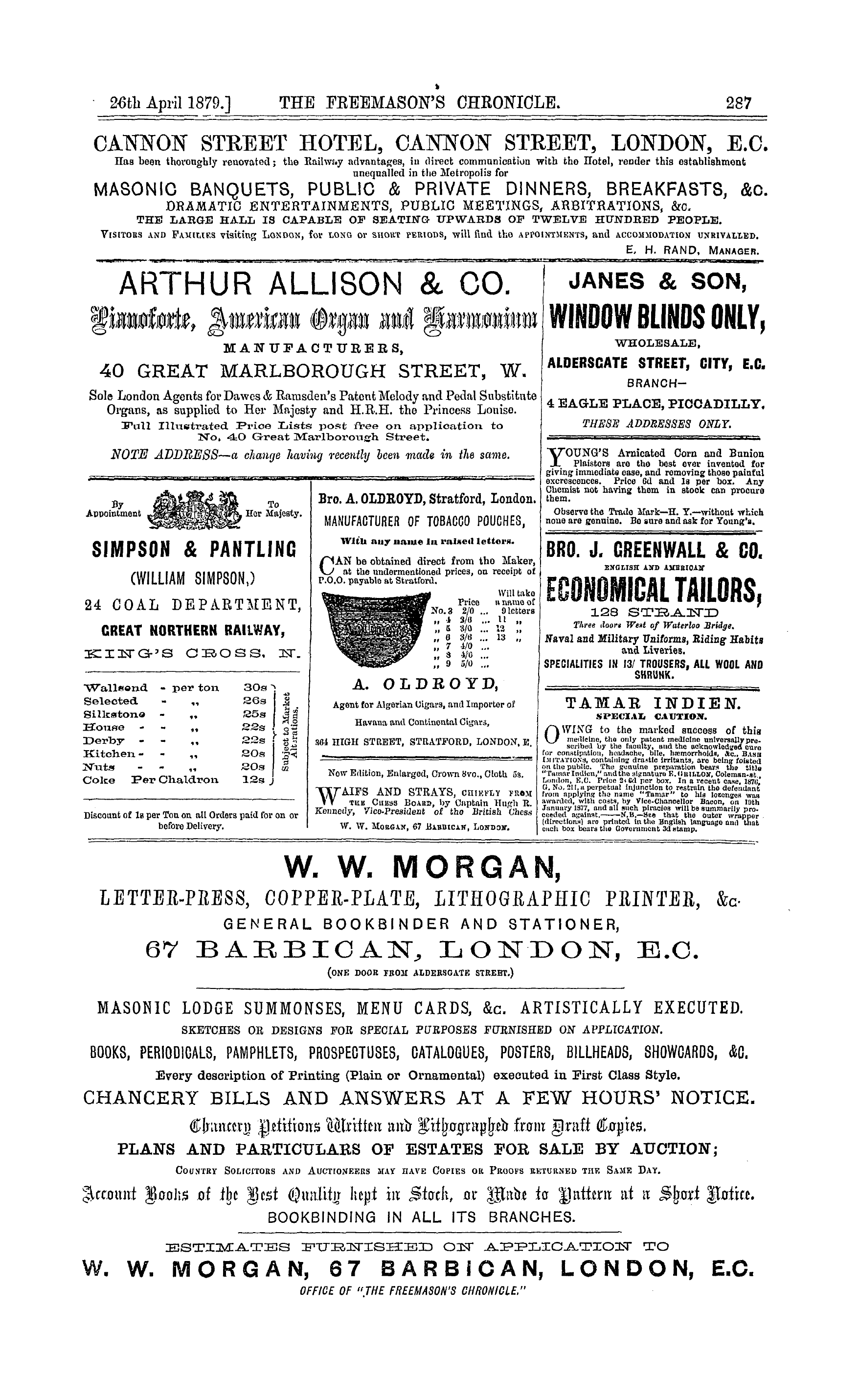 The Freemason's Chronicle: 1879-04-26: 15