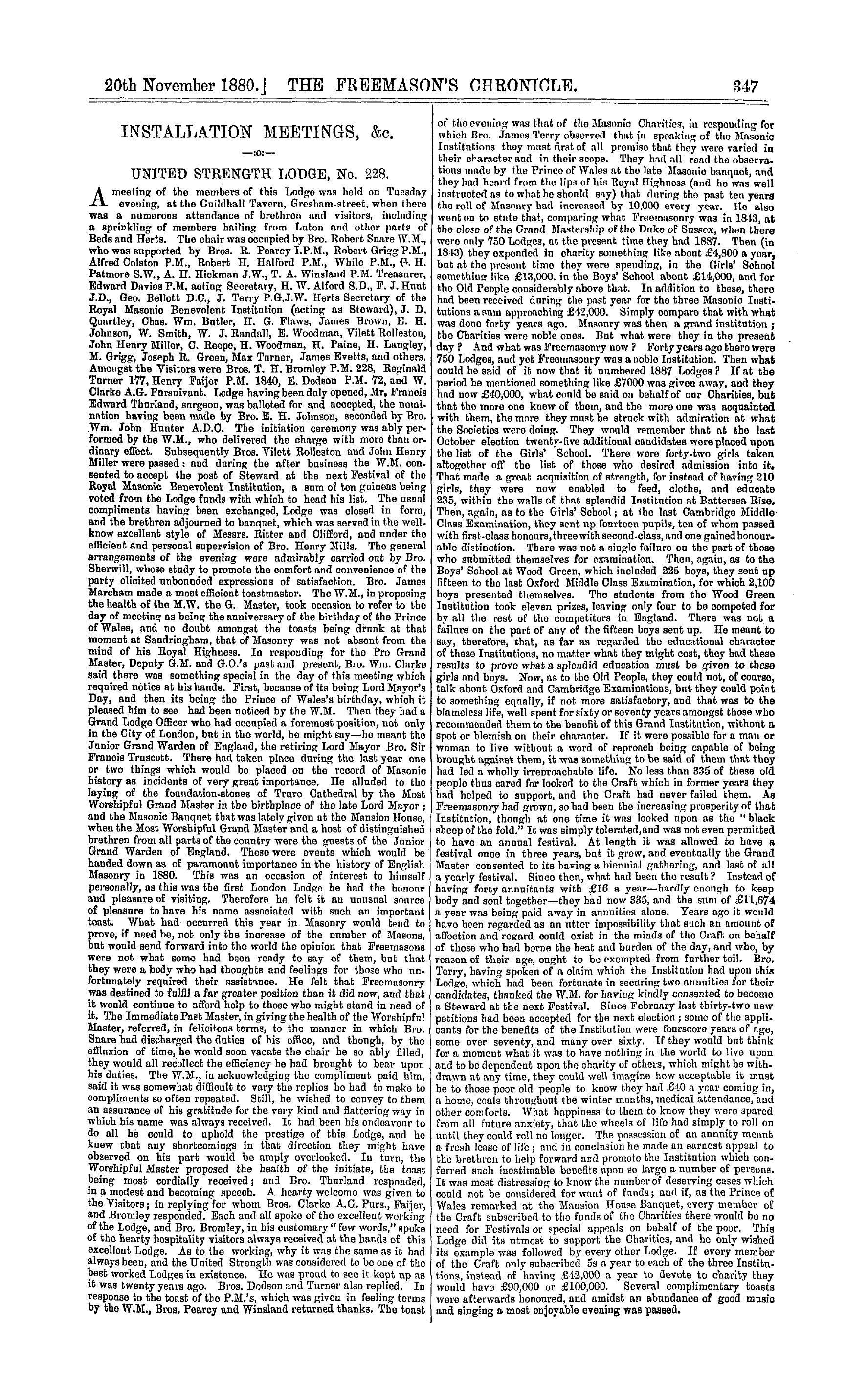 The Freemason's Chronicle: 1880-11-20: 11