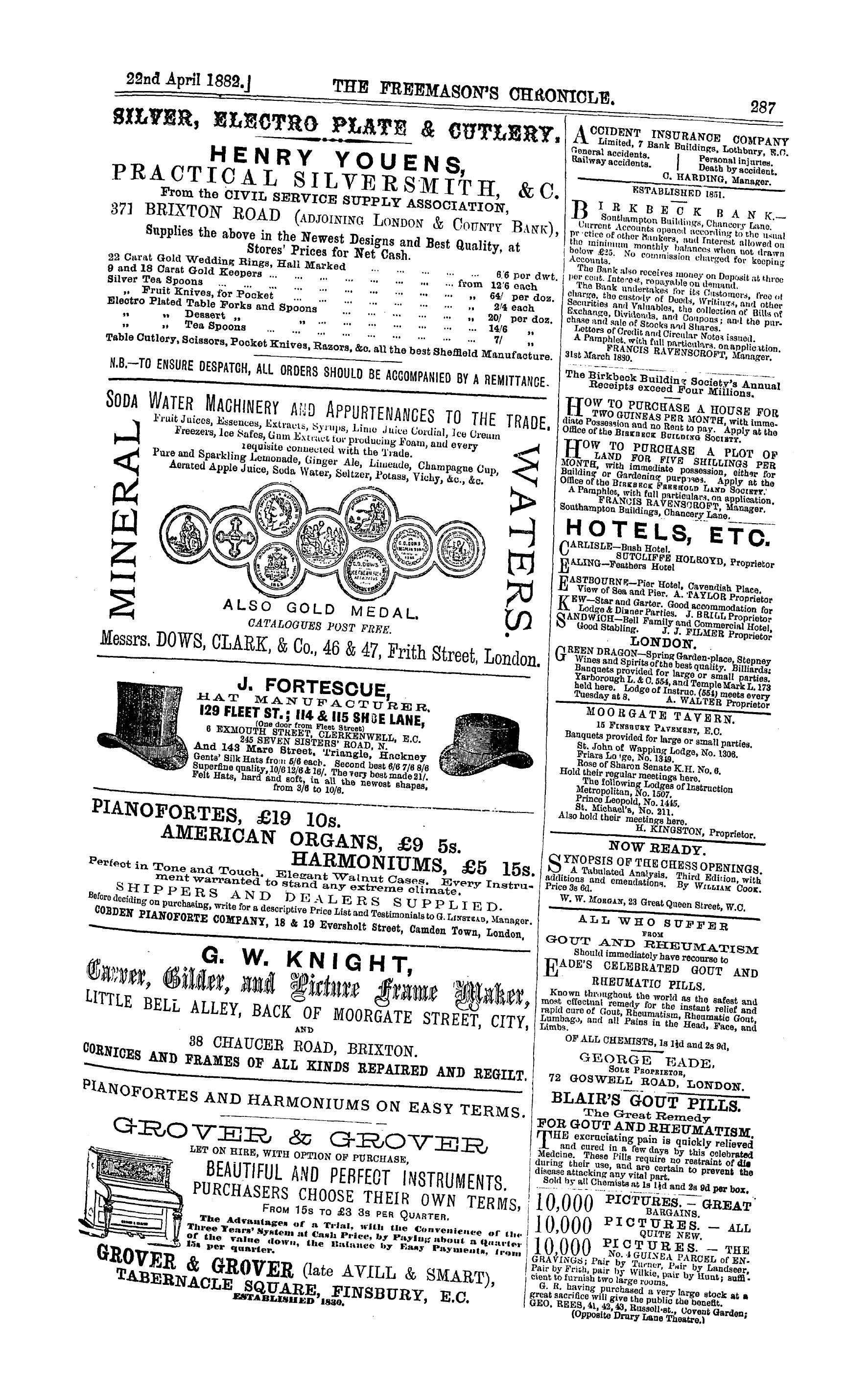 The Freemason's Chronicle: 1882-04-22 - Ad01514