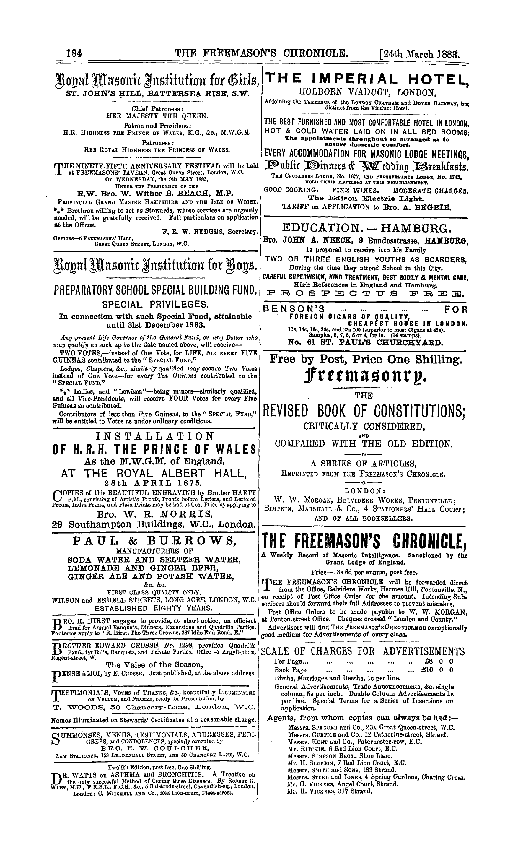 The Freemason's Chronicle: 1883-03-24: 8