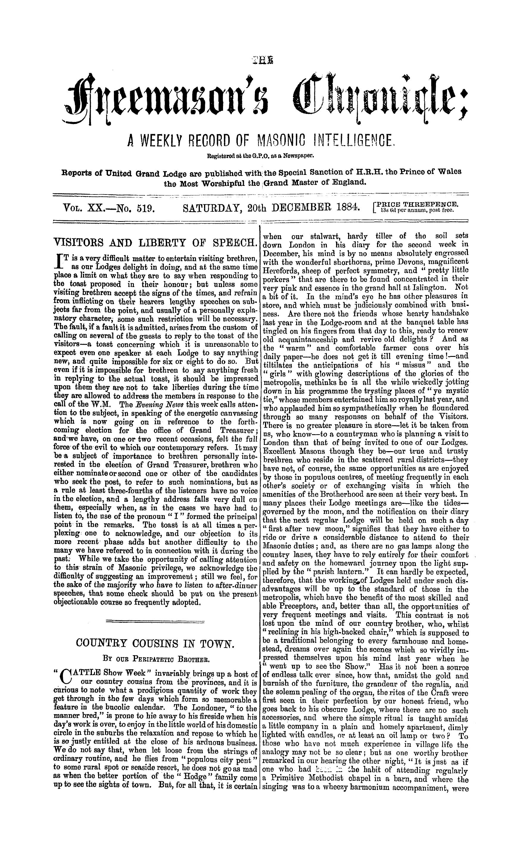 The Freemason's Chronicle