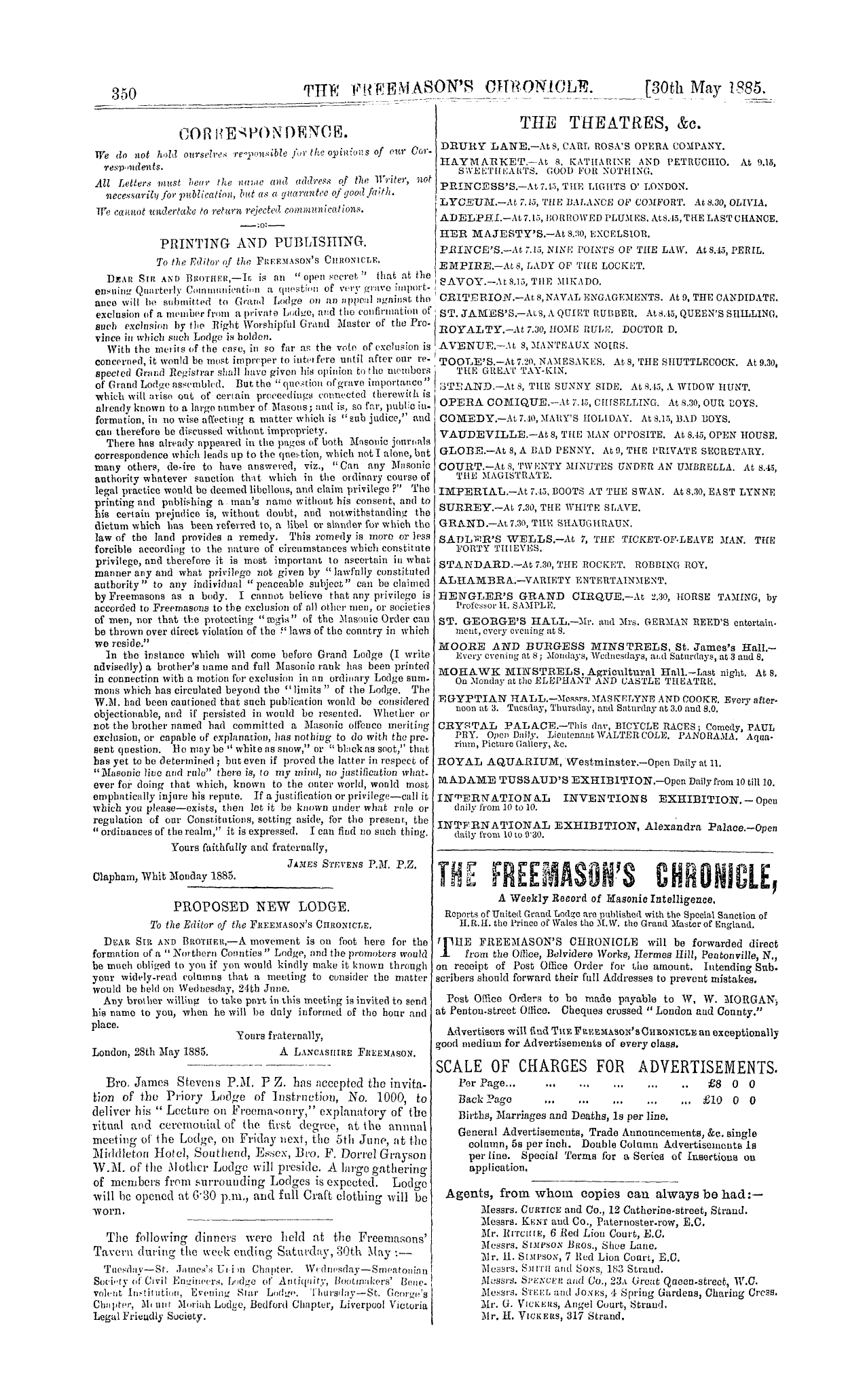 The Freemason's Chronicle: 1885-05-30: 14