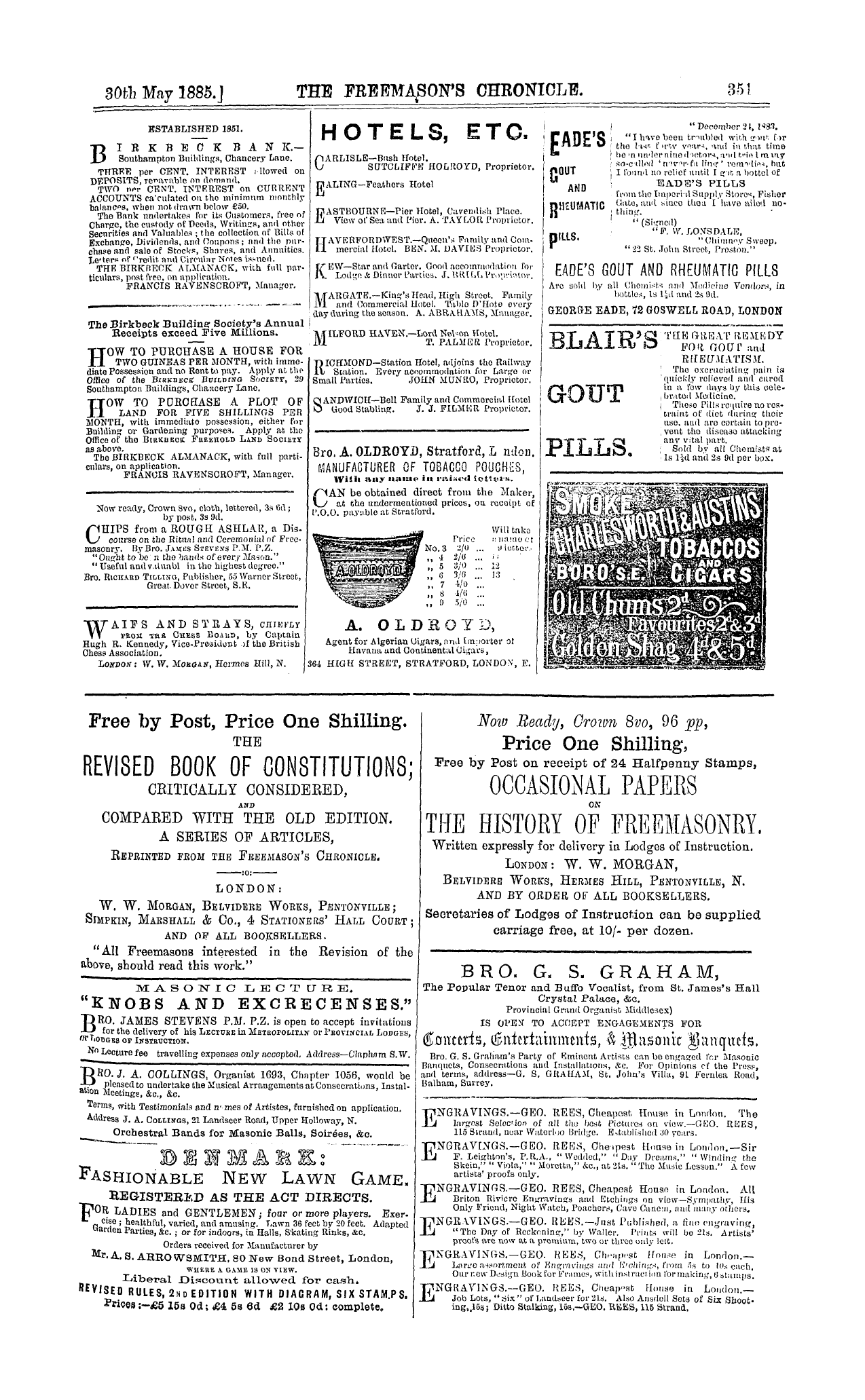 The Freemason's Chronicle: 1885-05-30: 15