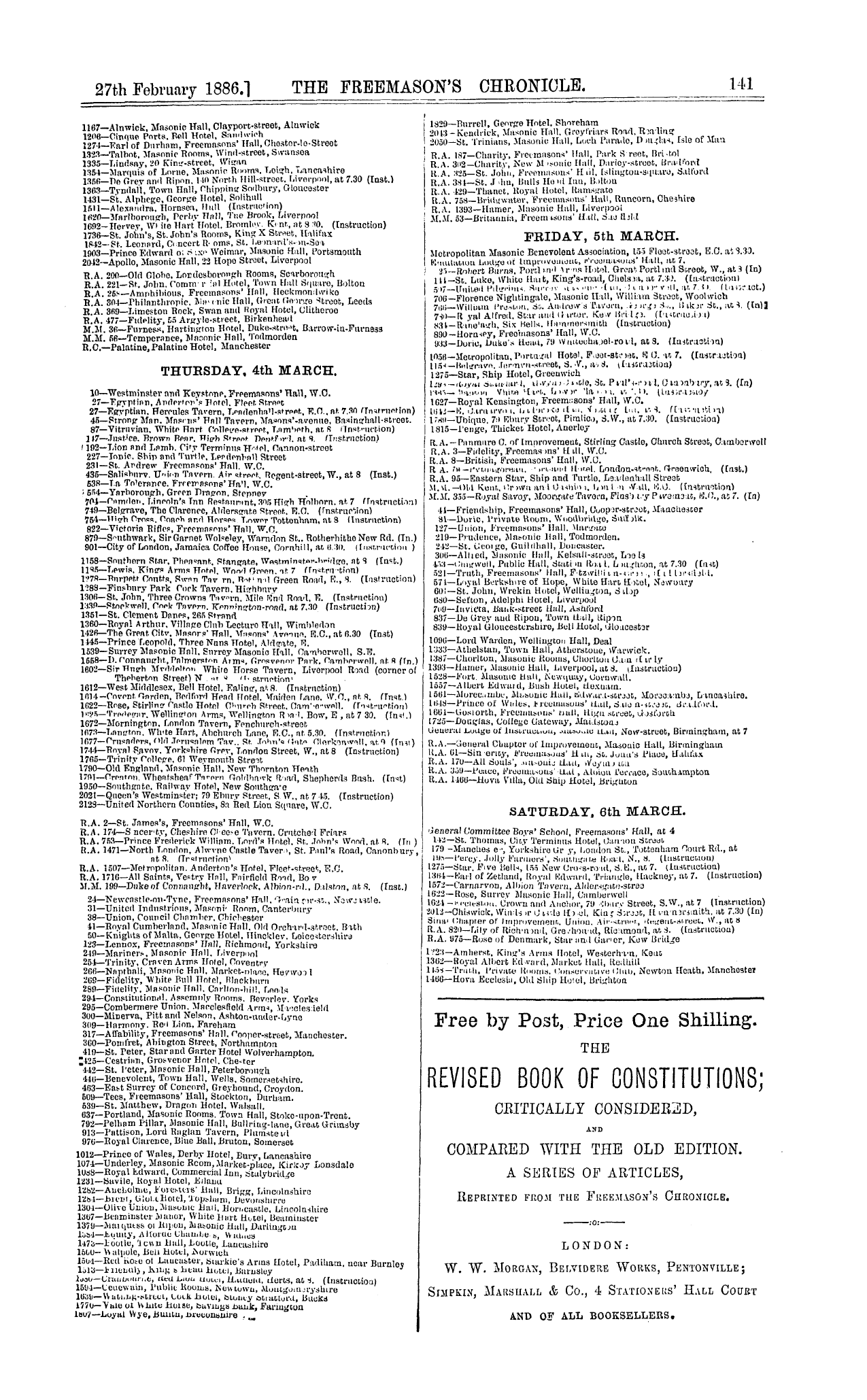 The Freemason's Chronicle: 1886-02-27: 13
