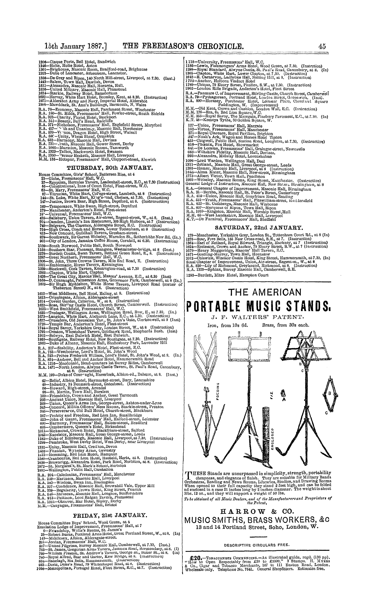 The Freemason's Chronicle: 1887-01-15: 13