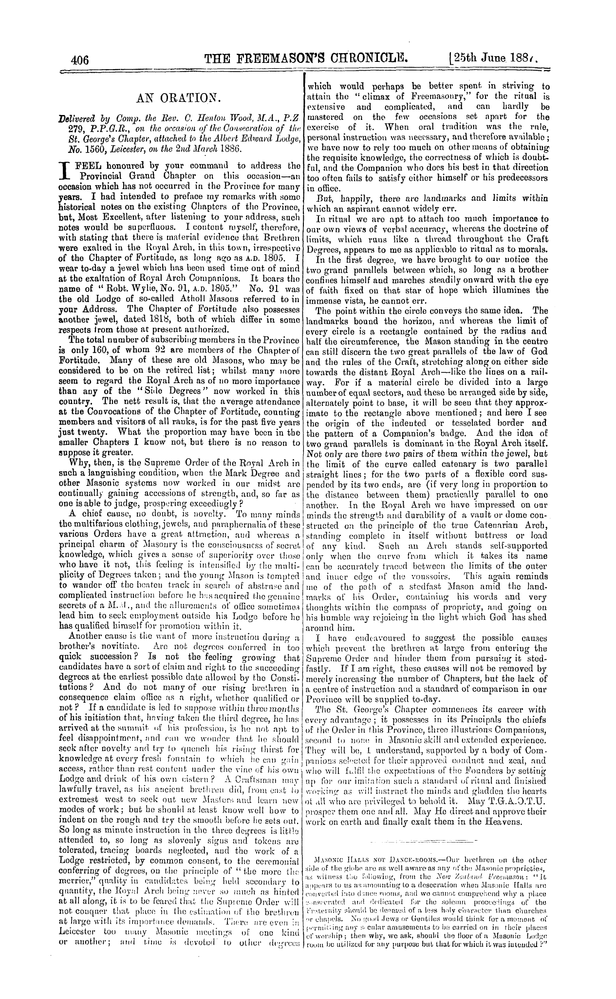 The Freemason's Chronicle: 1887-06-25: 6