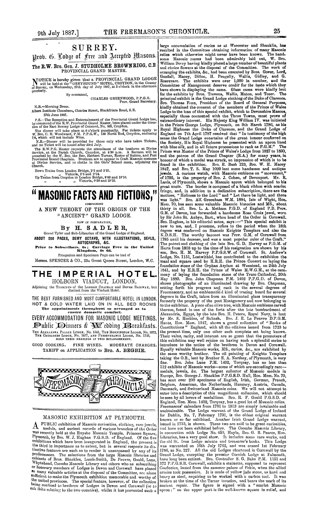 The Freemason's Chronicle: 1887-07-09: 9