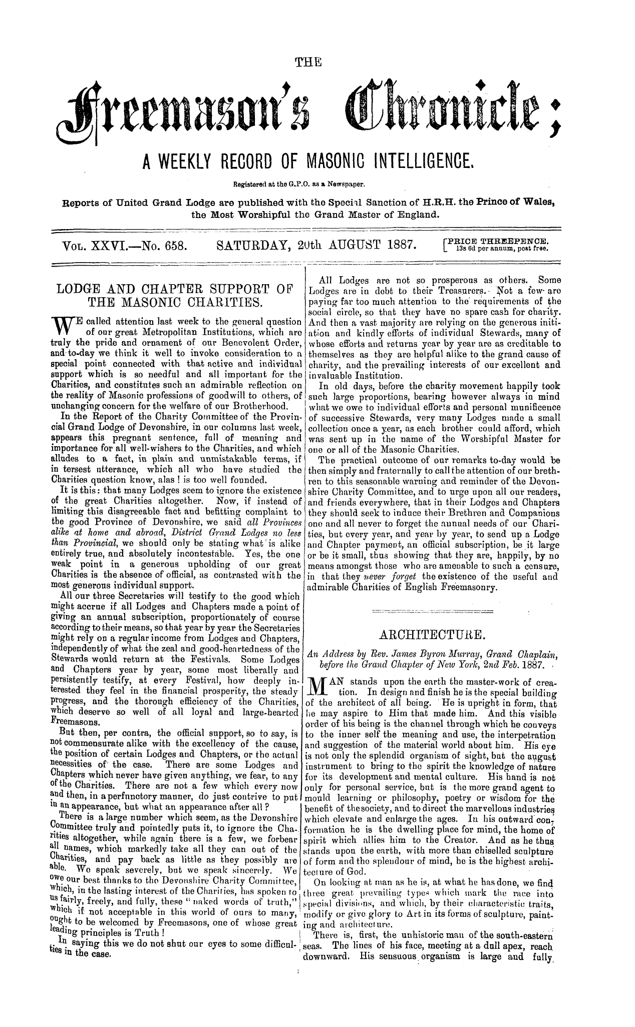 The Freemason's Chronicle