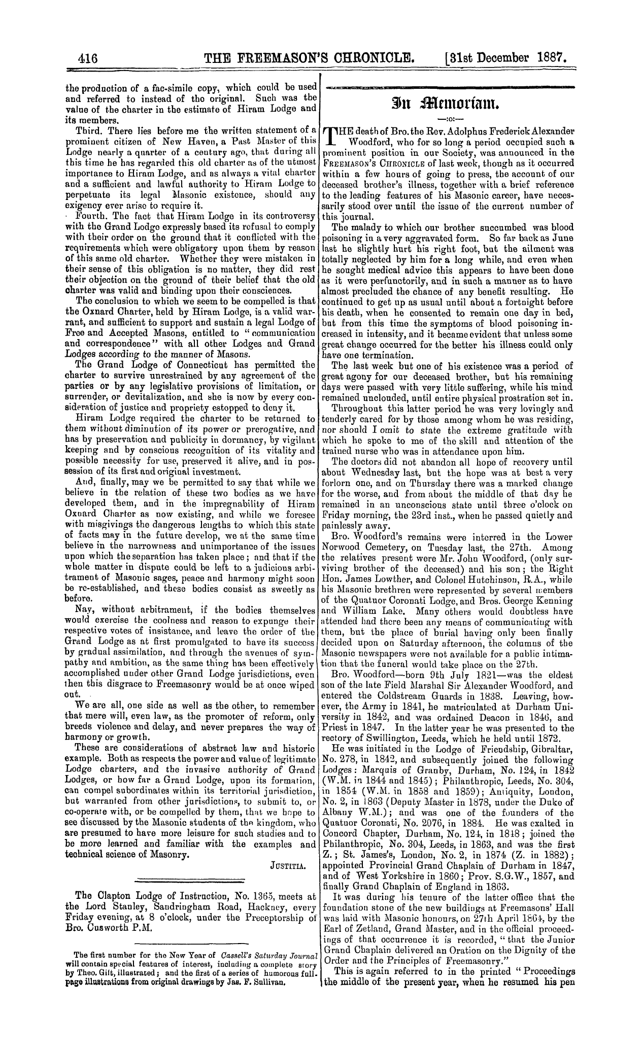 The Freemason's Chronicle: 1887-12-31: 4