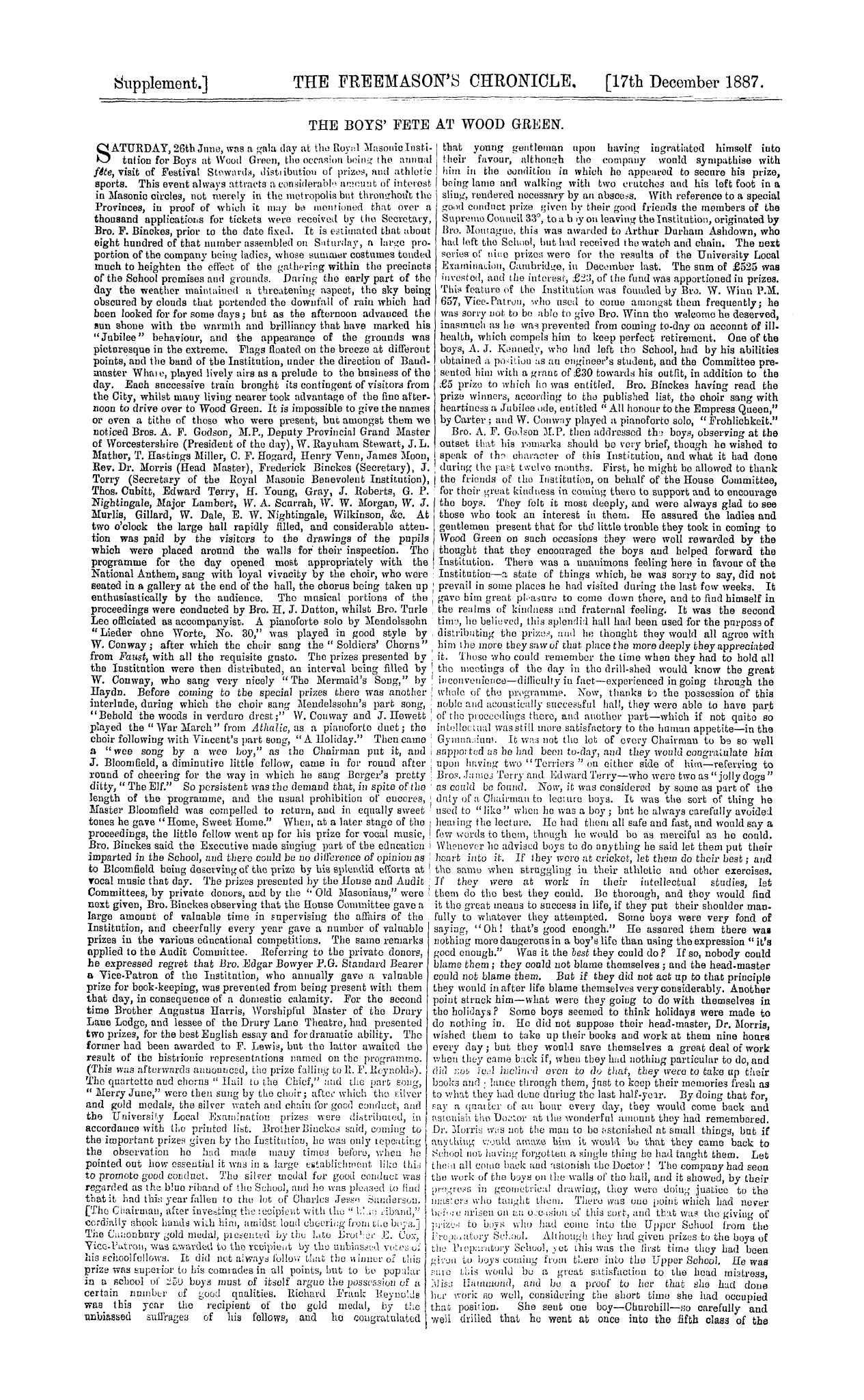 The Freemason's Chronicle: 1887-12-31: 22