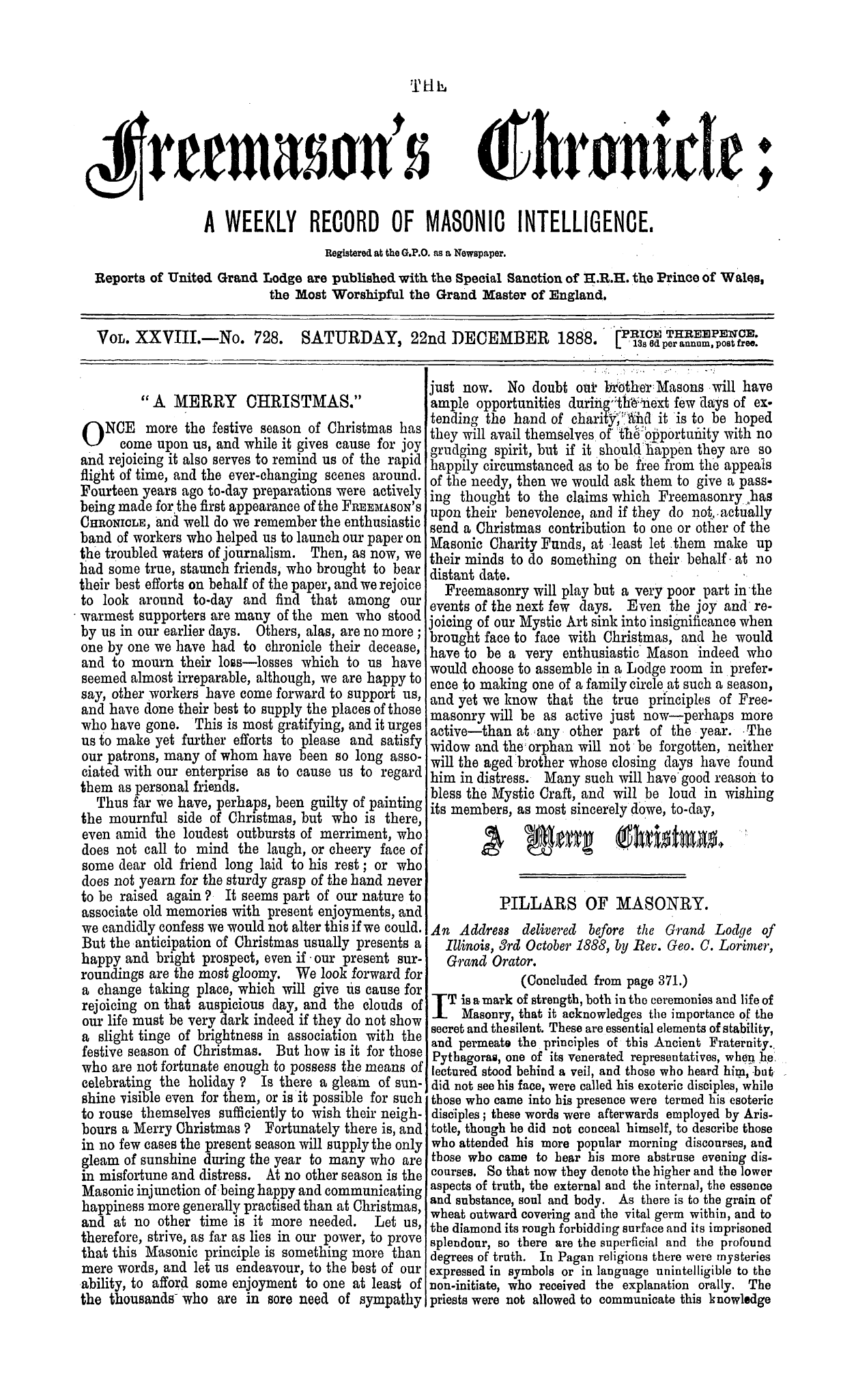 The Freemason's Chronicle