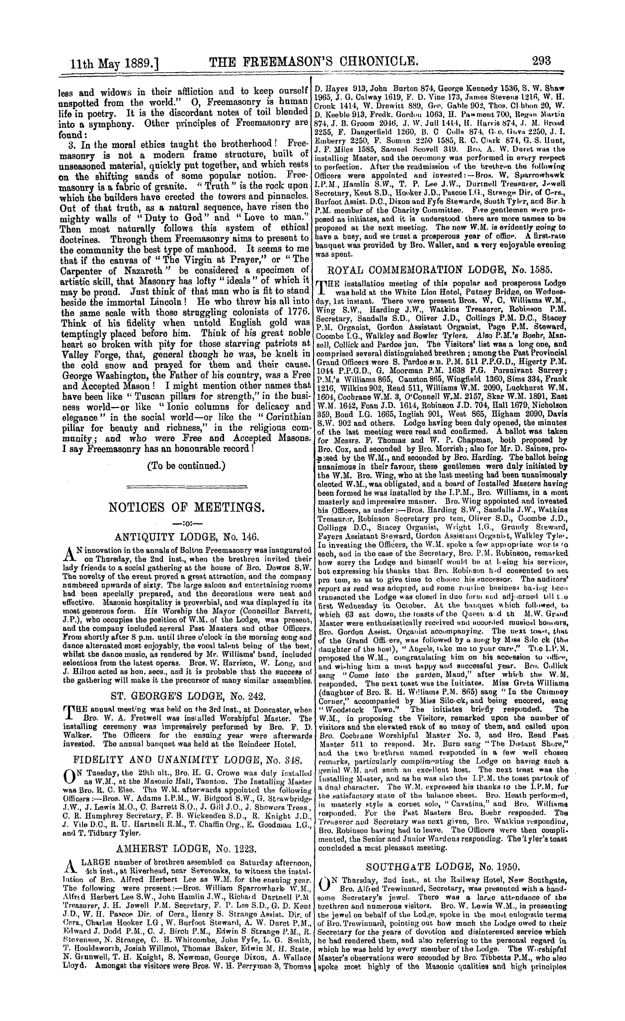 The Freemason's Chronicle: 1889-05-11: 5