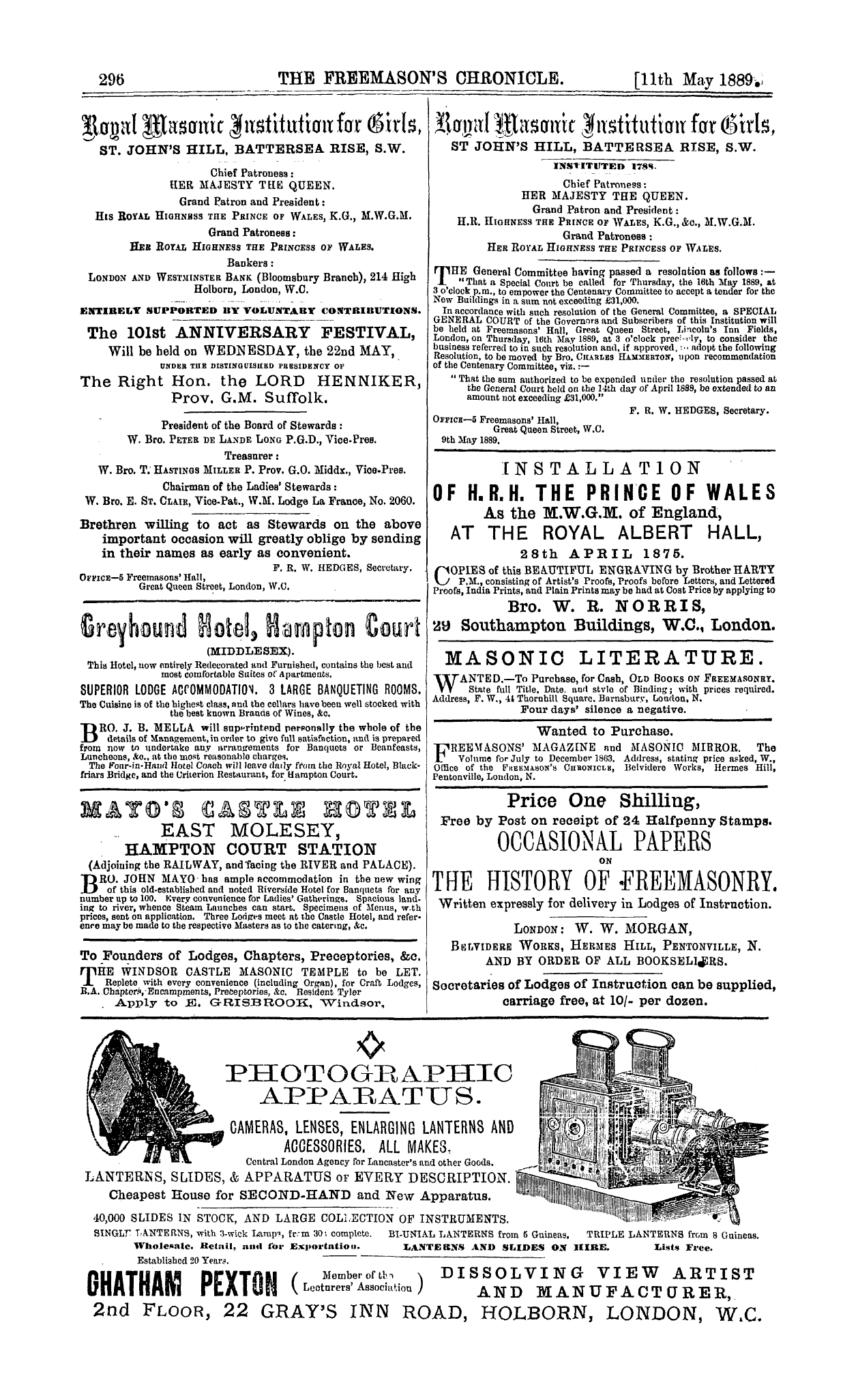 The Freemason's Chronicle: 1889-05-11: 8