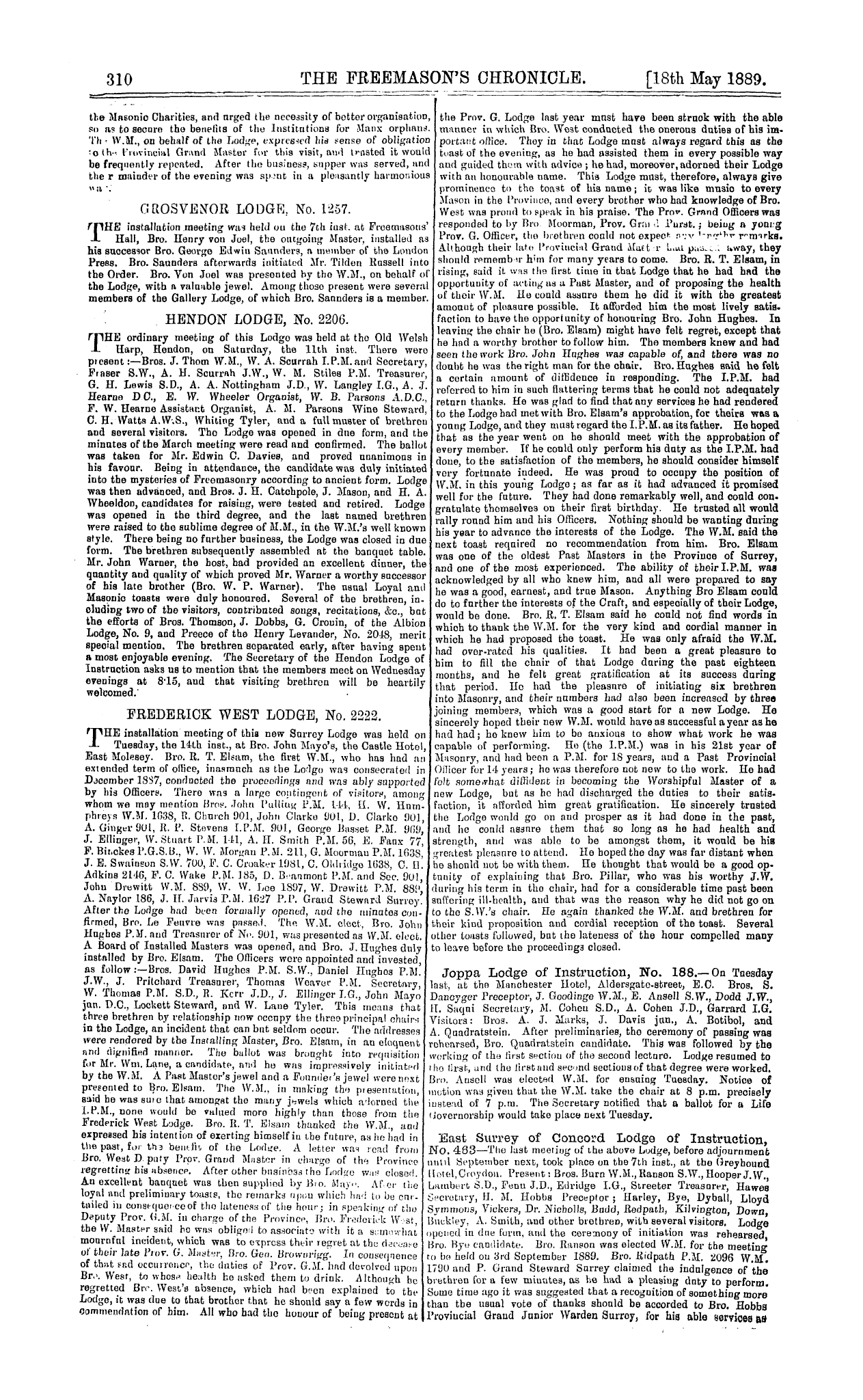 The Freemason's Chronicle: 1889-05-18: 6