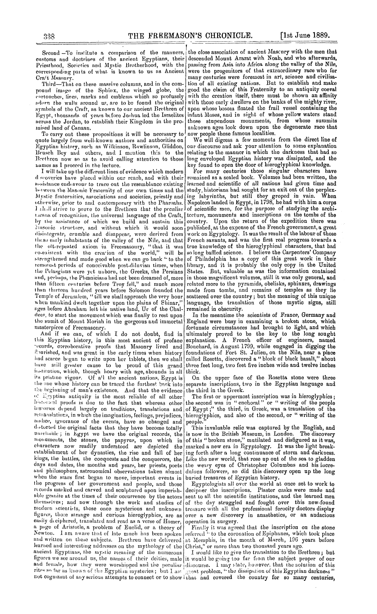 The Freemason's Chronicle: 1889-06-01: 2