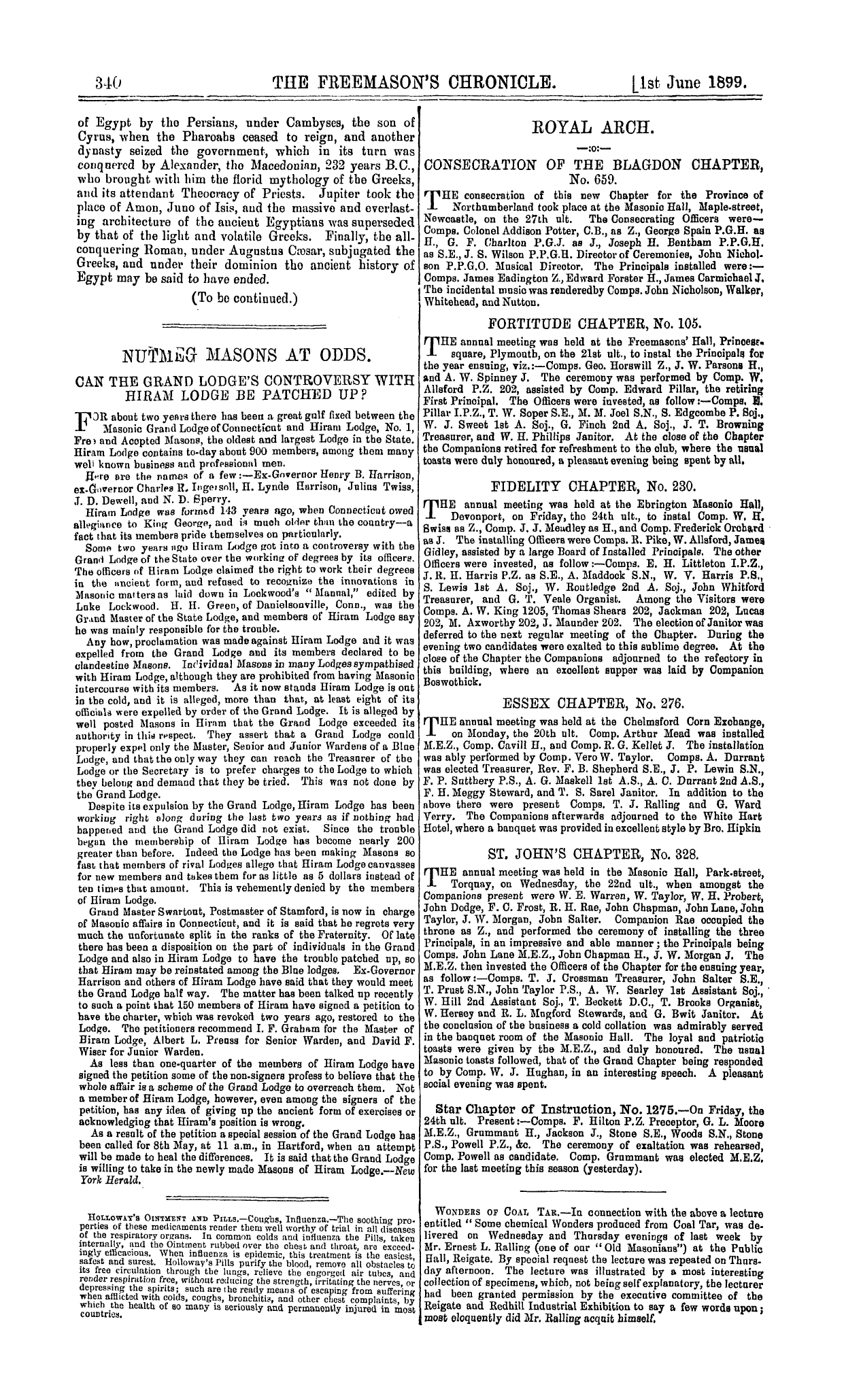 The Freemason's Chronicle: 1889-06-01 - Royal Arch.