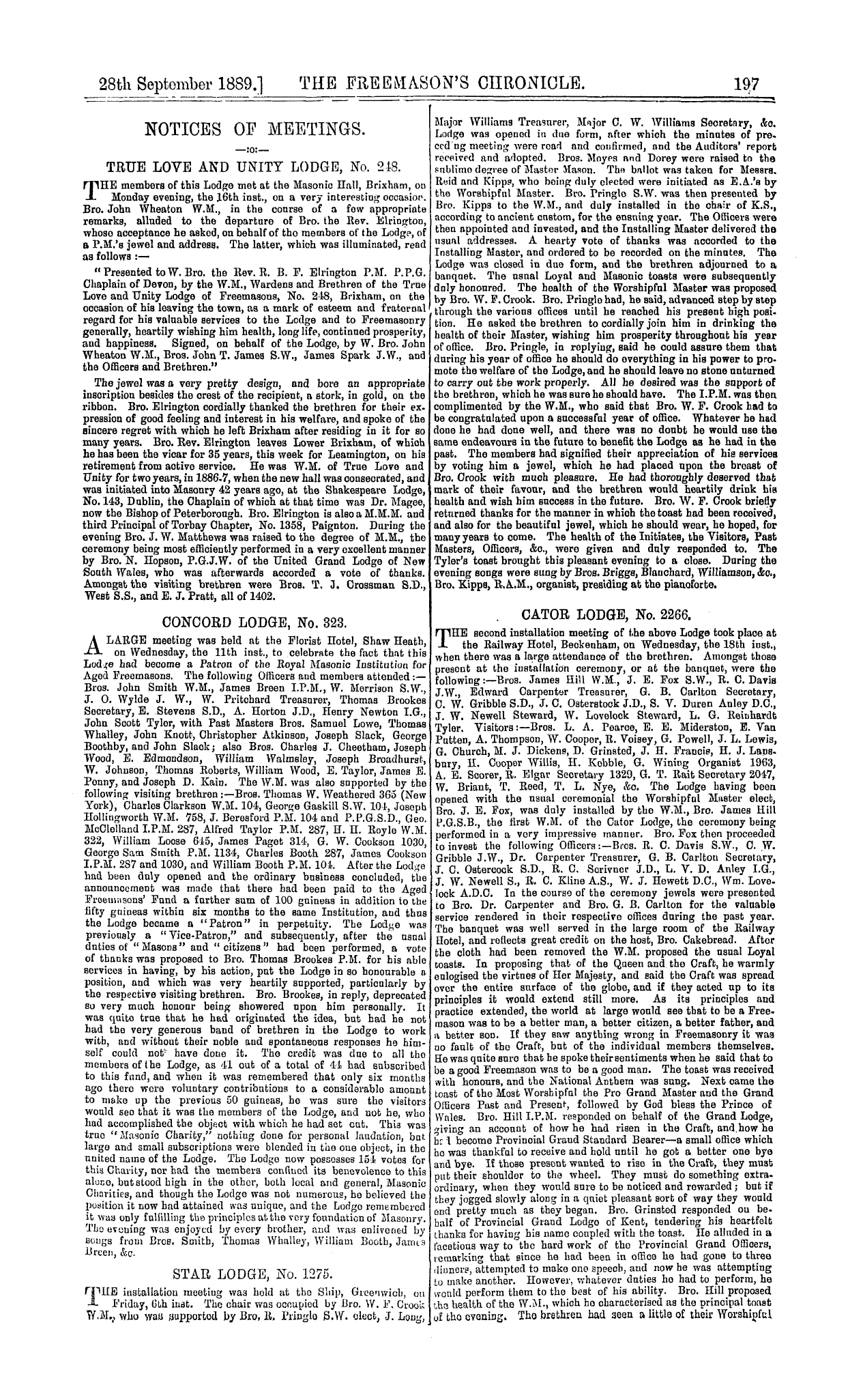 The Freemason's Chronicle: 1889-09-28: 5