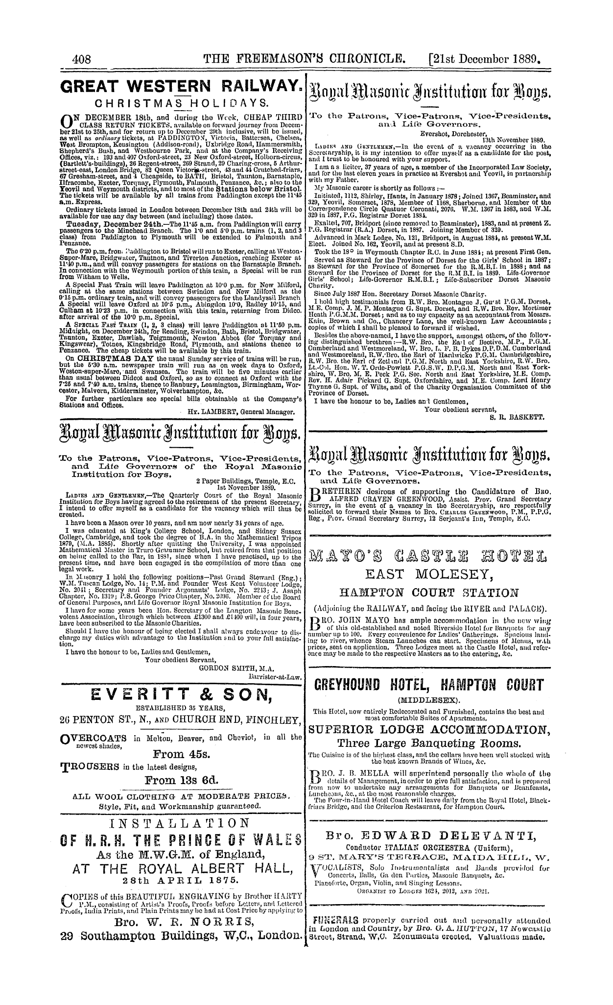 The Freemason's Chronicle: 1889-12-21: 8