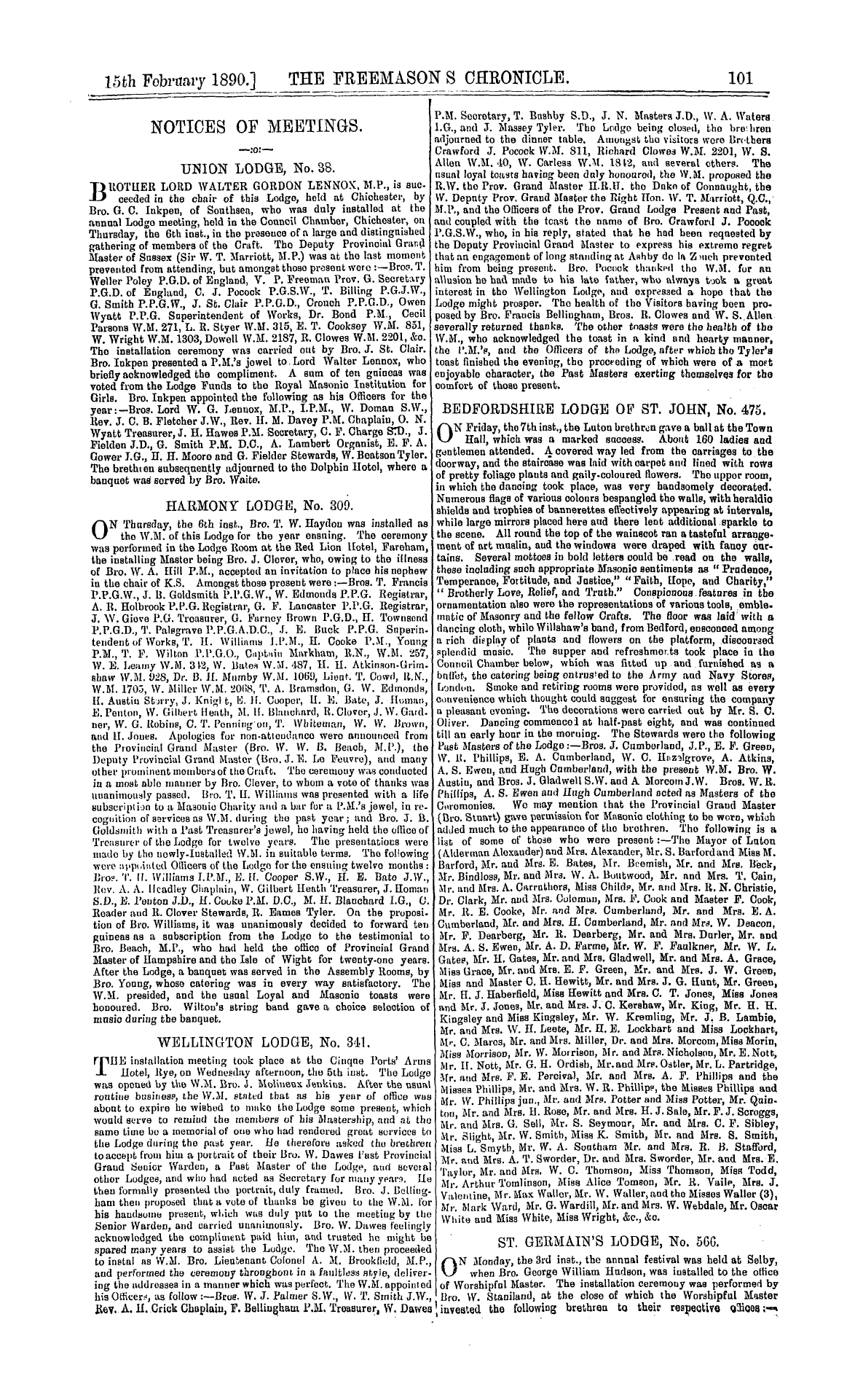 The Freemason's Chronicle: 1890-02-15: 5