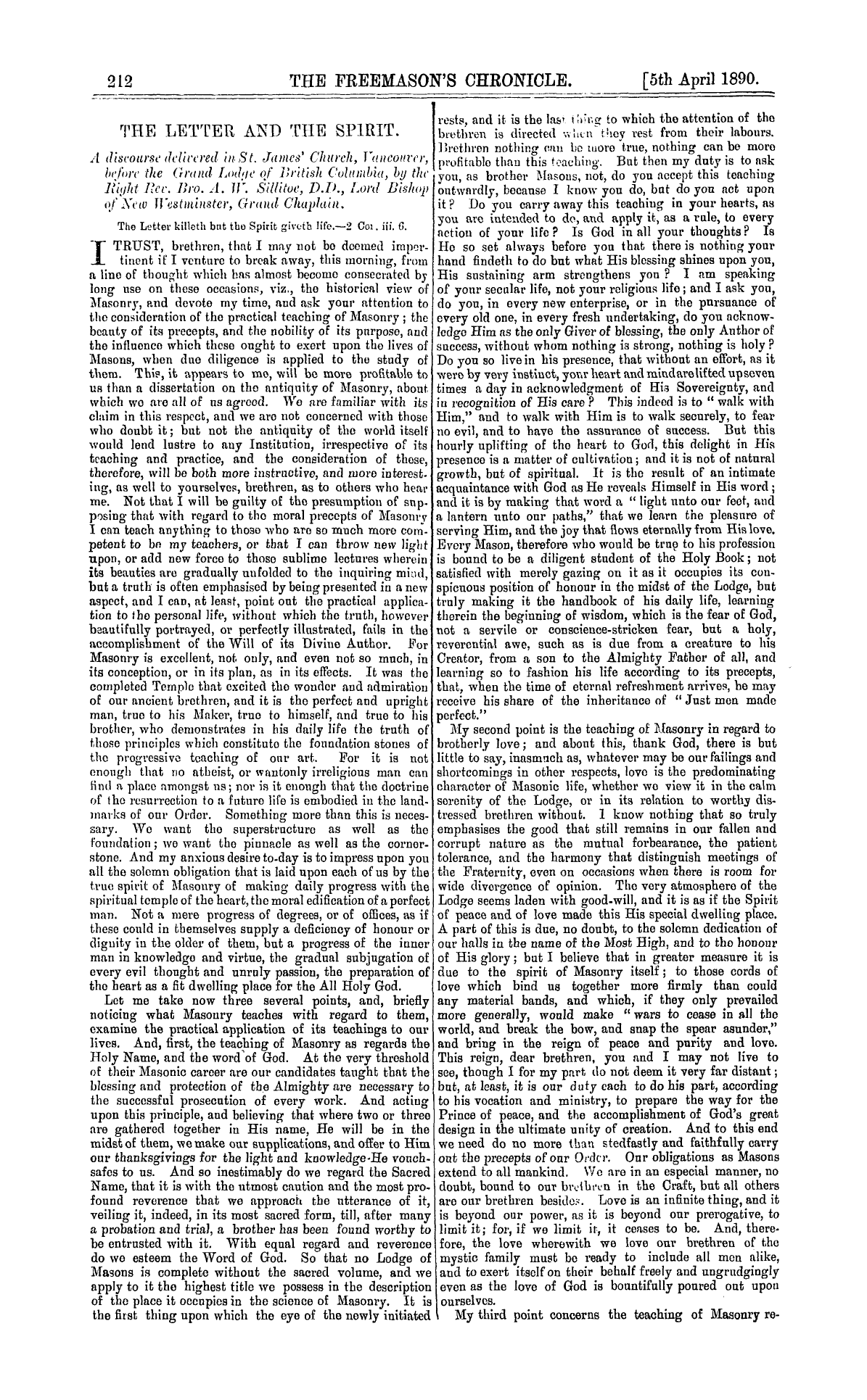 The Freemason's Chronicle: 1890-04-05: 4