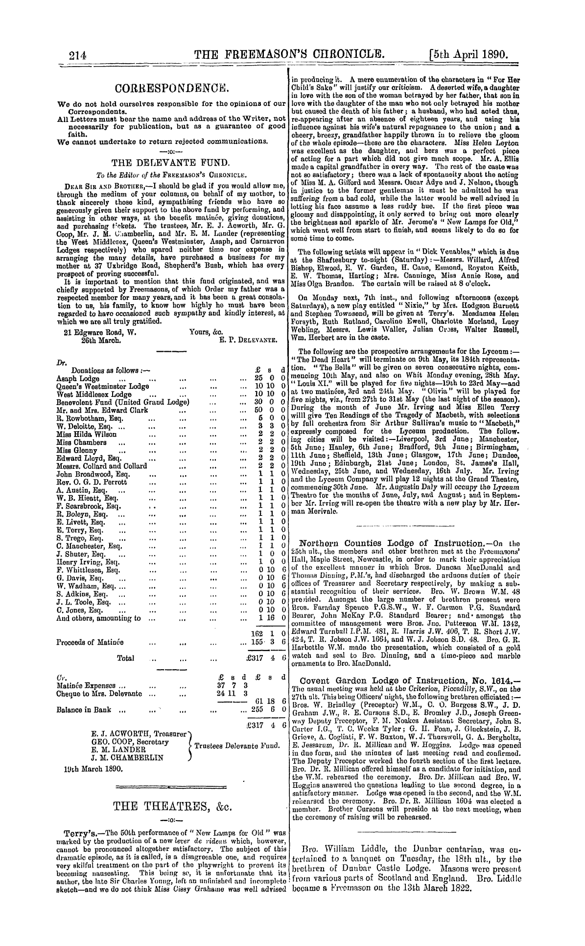The Freemason's Chronicle: 1890-04-05: 6