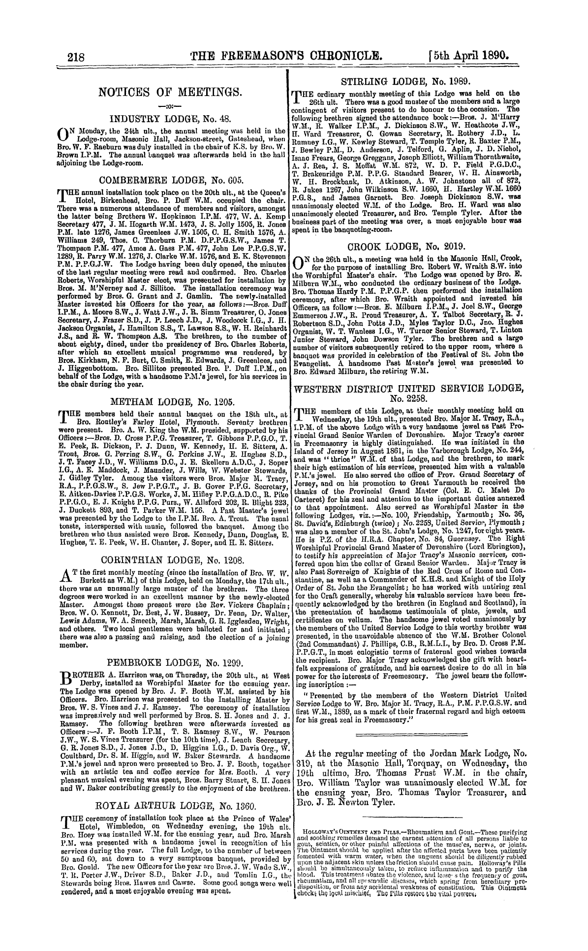 The Freemason's Chronicle: 1890-04-05: 10
