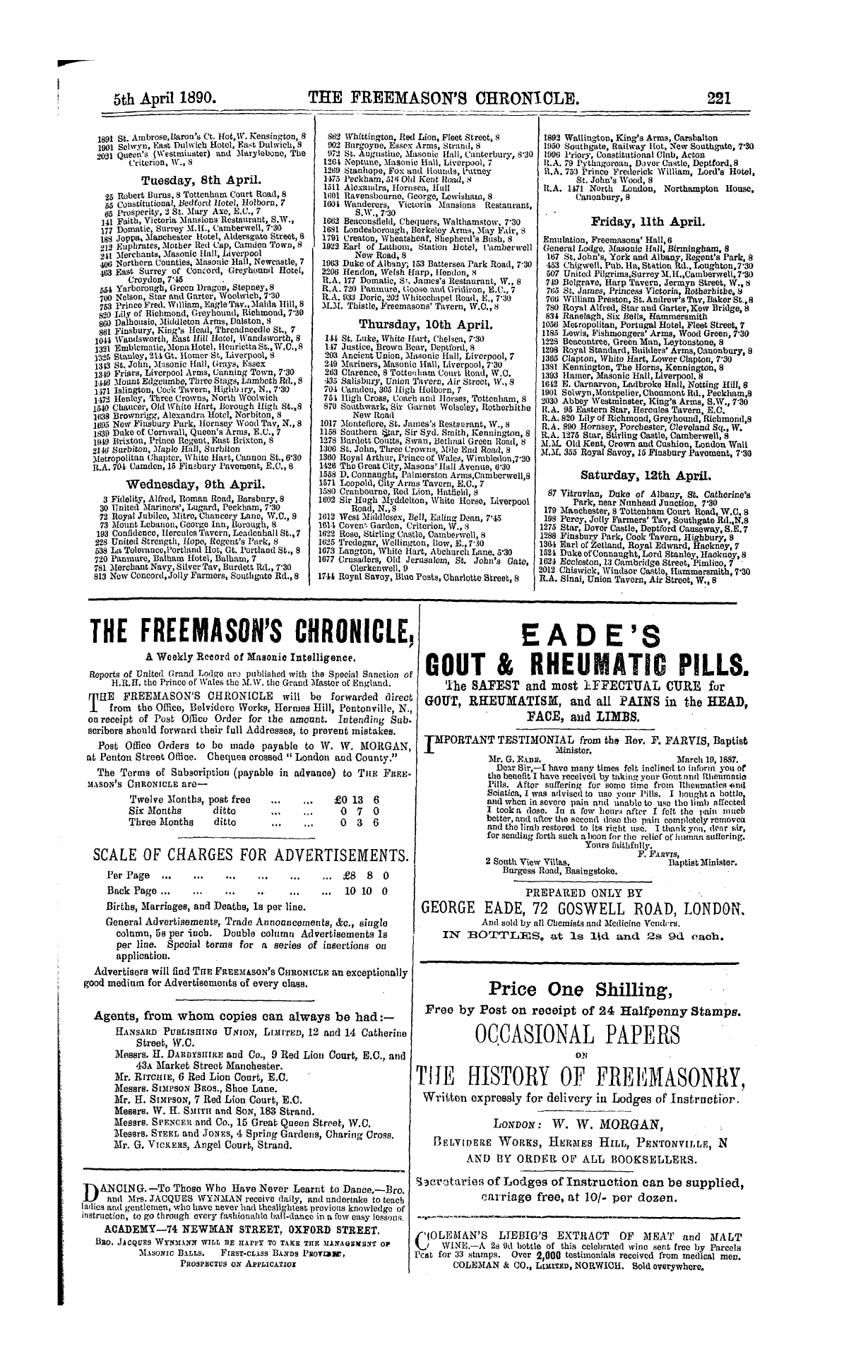 The Freemason's Chronicle: 1890-04-05: 13