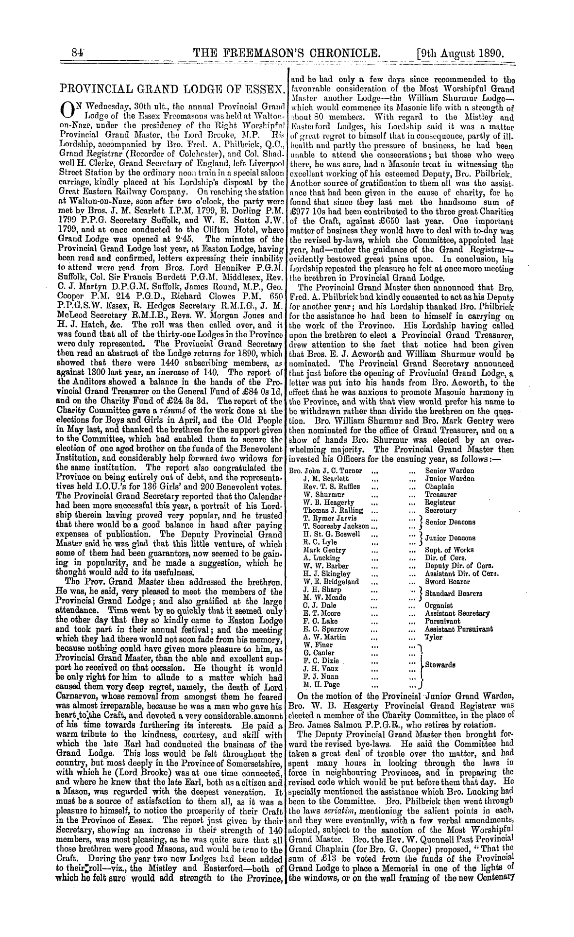 The Freemason's Chronicle: 1890-08-09: 4