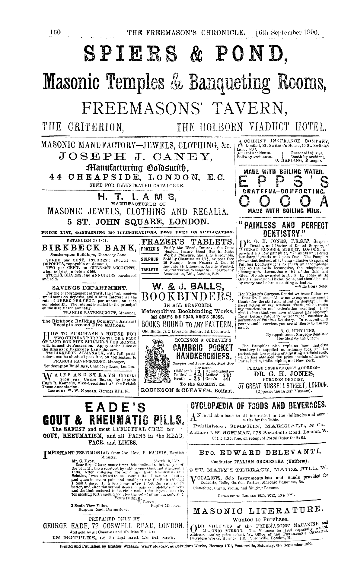 The Freemason's Chronicle: 1890-09-06: 16