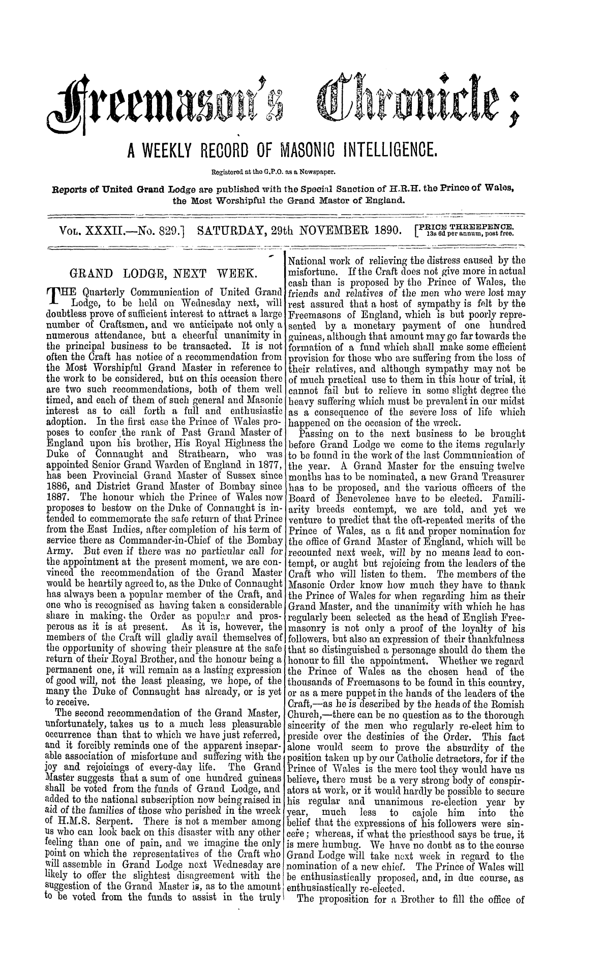 The Freemason's Chronicle