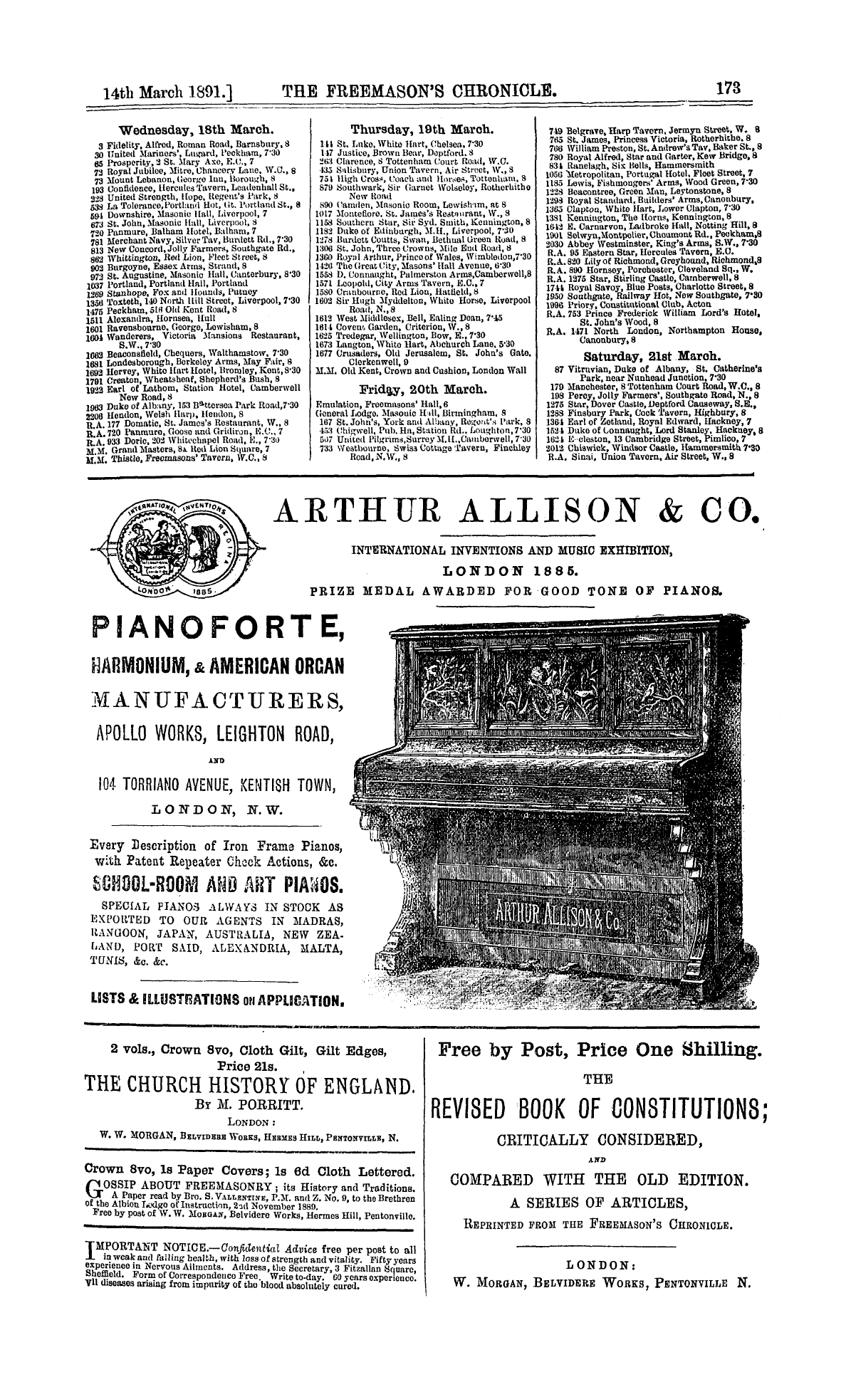 The Freemason's Chronicle: 1891-03-14: 13