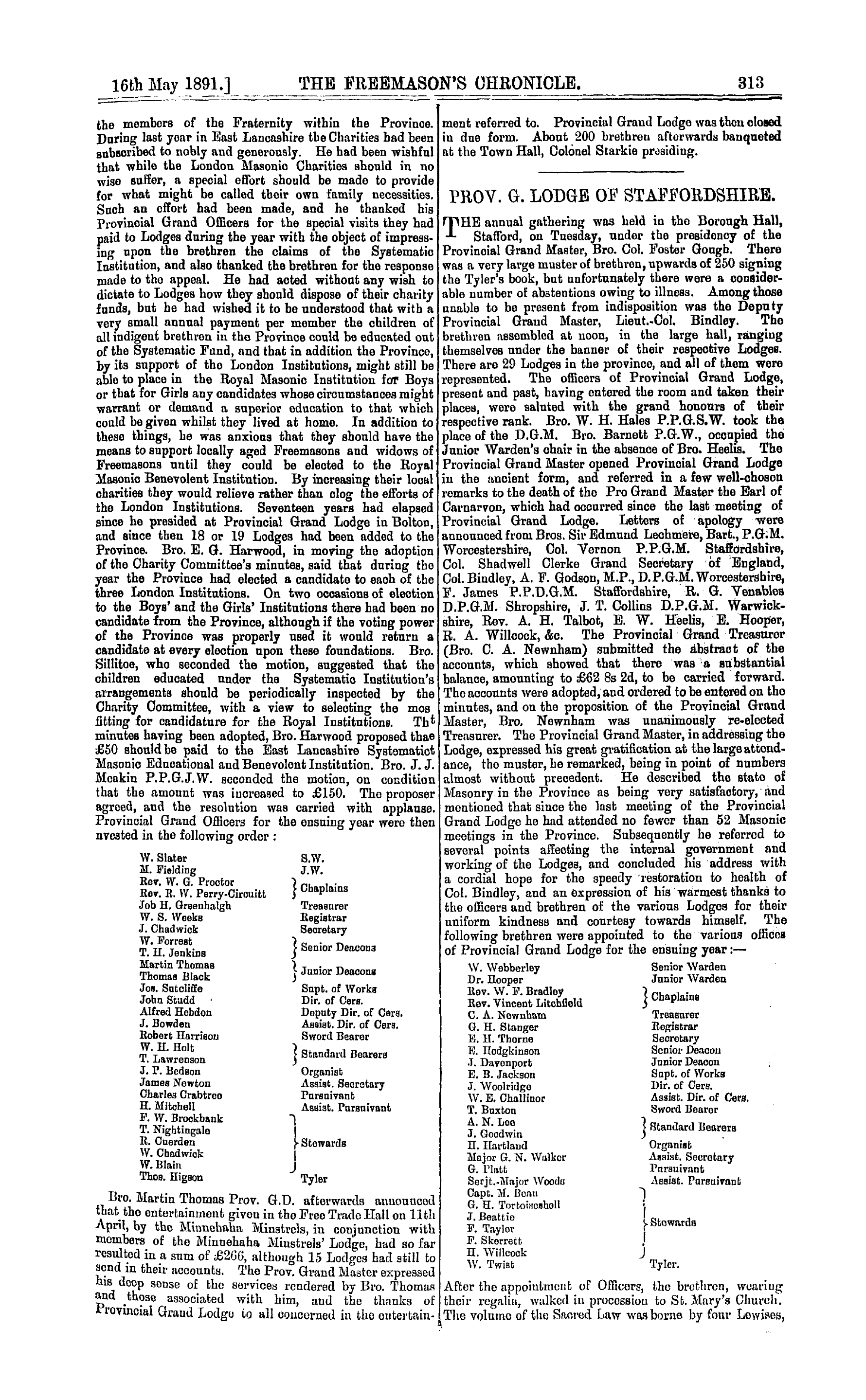 The Freemason's Chronicle: 1891-05-16: 9