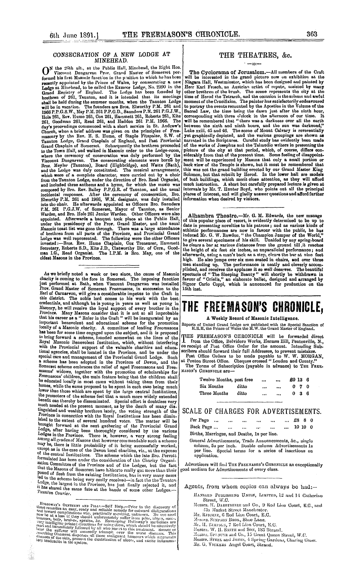 The Freemason's Chronicle: 1891-06-06: 11
