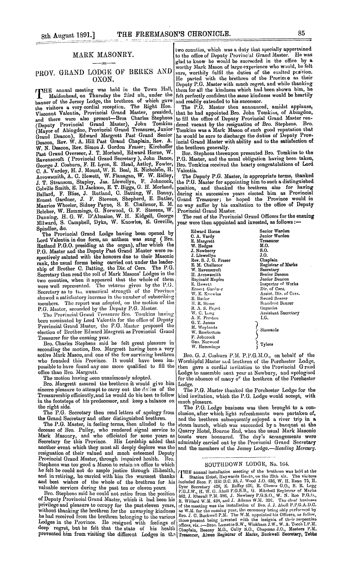 The Freemason's Chronicle: 1891-08-08: 5