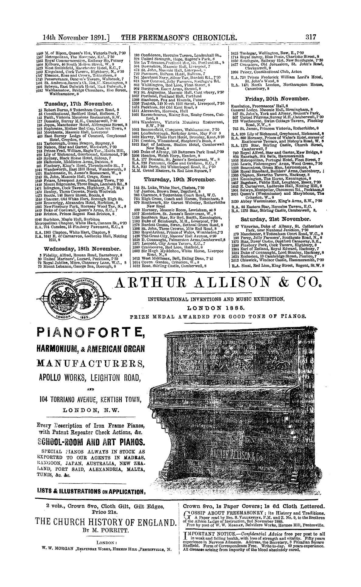 The Freemason's Chronicle: 1891-11-14 - Instruction.