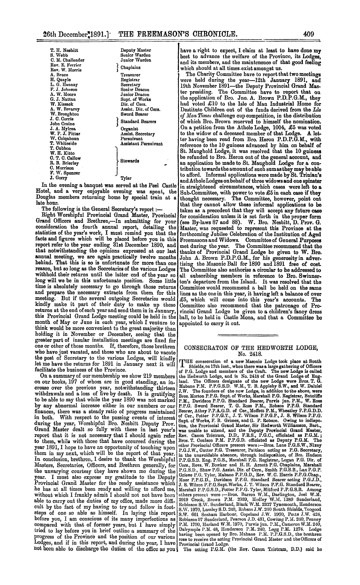 The Freemason's Chronicle: 1891-12-26: 9