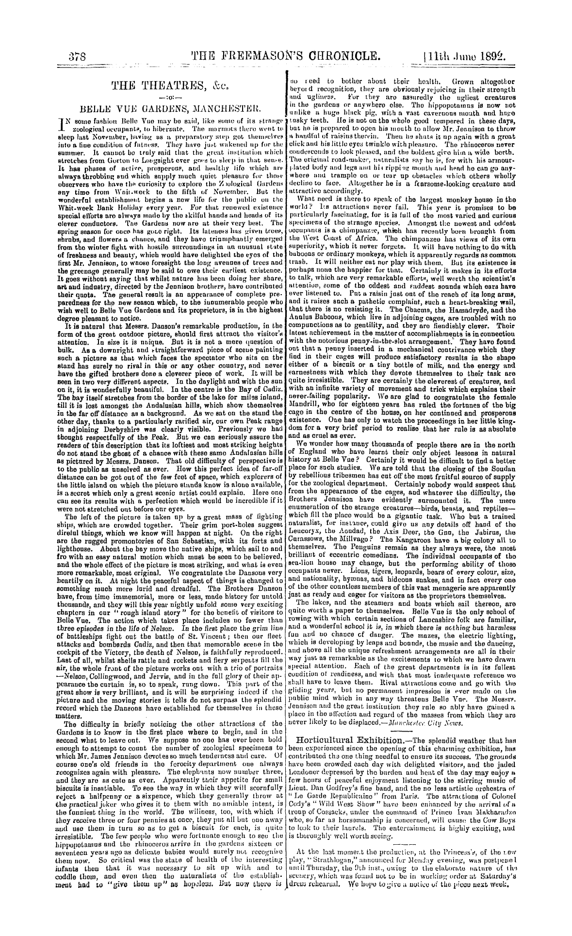 The Freemason's Chronicle: 1892-06-11: 10